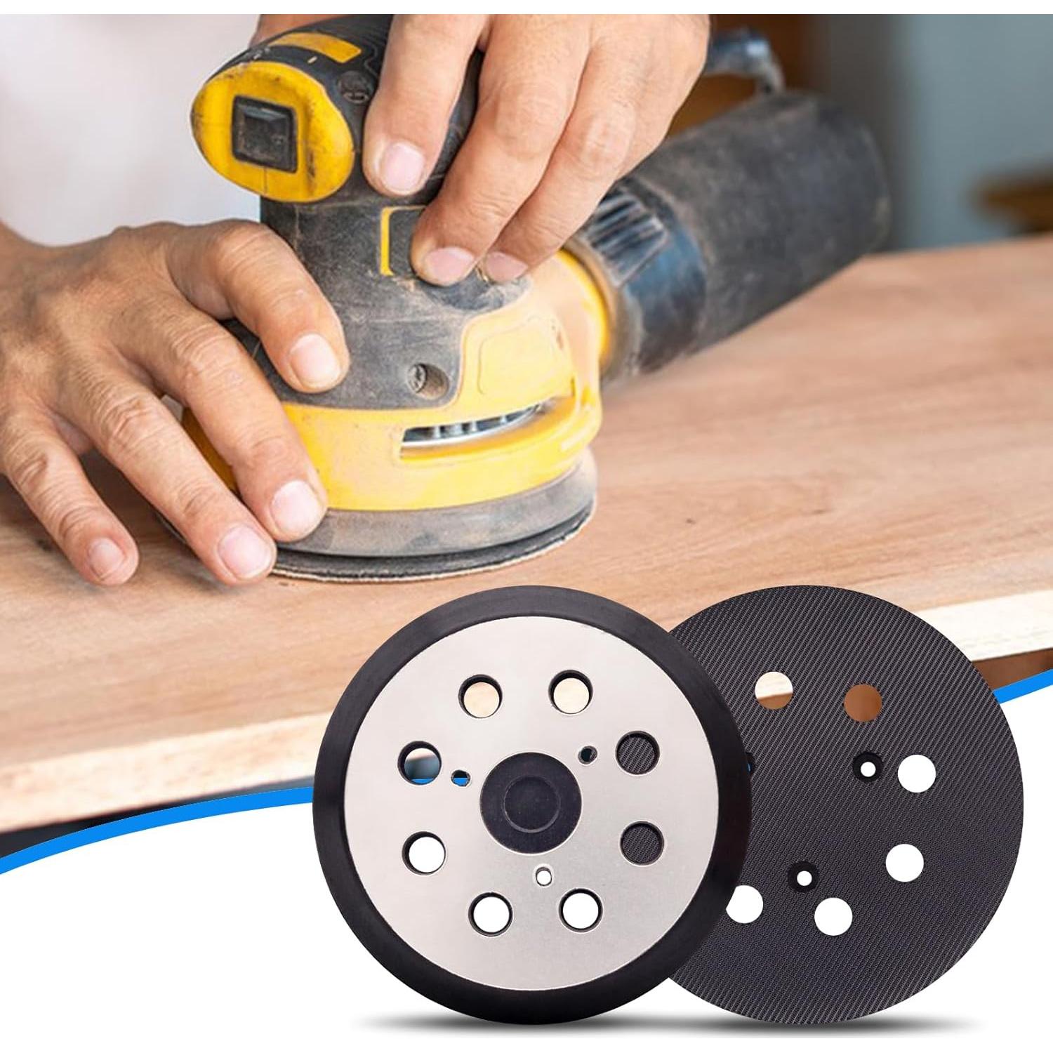 Paquete 2 Almohadillas Lijadora RUIHONGV 5" 8 Agujeros