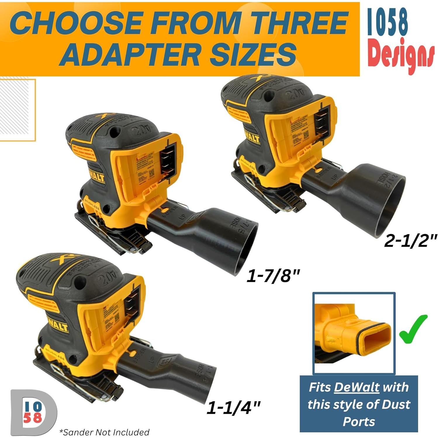 Adaptador de Vacío 1058 Designs para Lijadoras DeWalt 6,35 cm