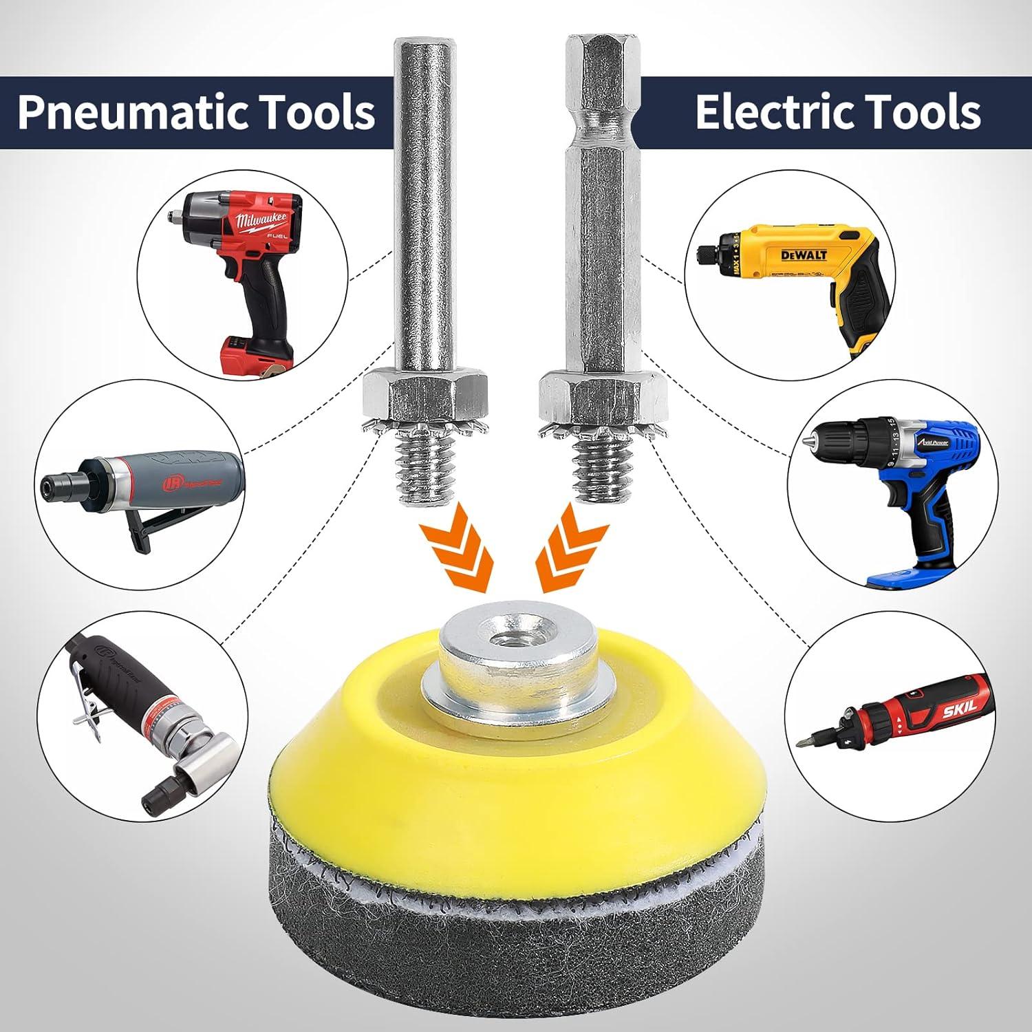 120 Discos de Lijado 7.5 cm Pomsare con Almohadillas y Ejes