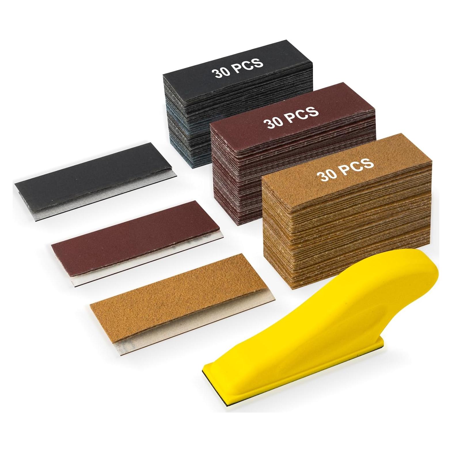 Kit de Lijado 90PCS LVANJI Mini 3-en-1 Granos 60-400