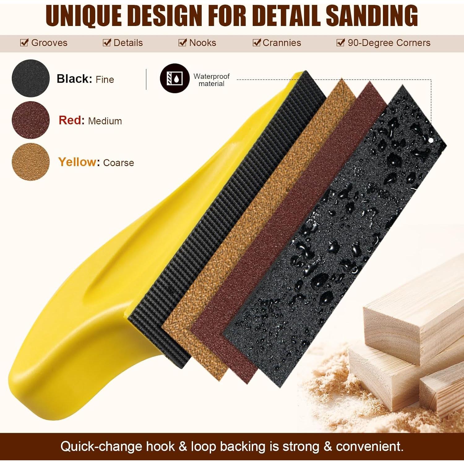 Kit de Lijado 90PCS LVANJI Mini 3-en-1 Granos 60-400