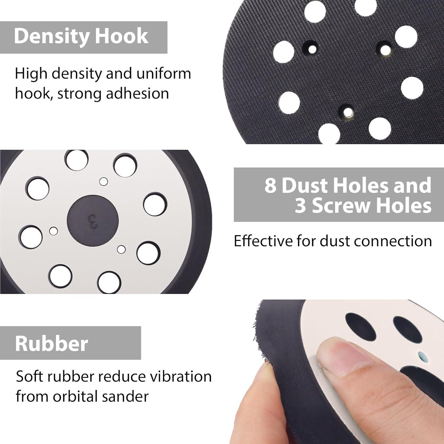 Pad de Lijado 12.7 cm Dewalt 8 Agujeros Metalico (Paquete de 3)