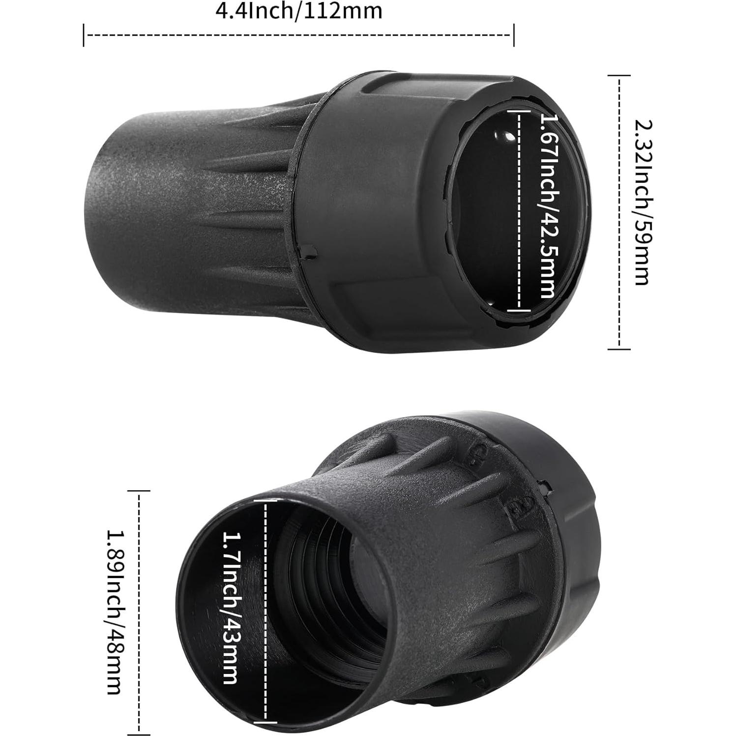 2 Adaptadores Rápidos DWV9000 para Aspiradora DeWalt 3,18 cm