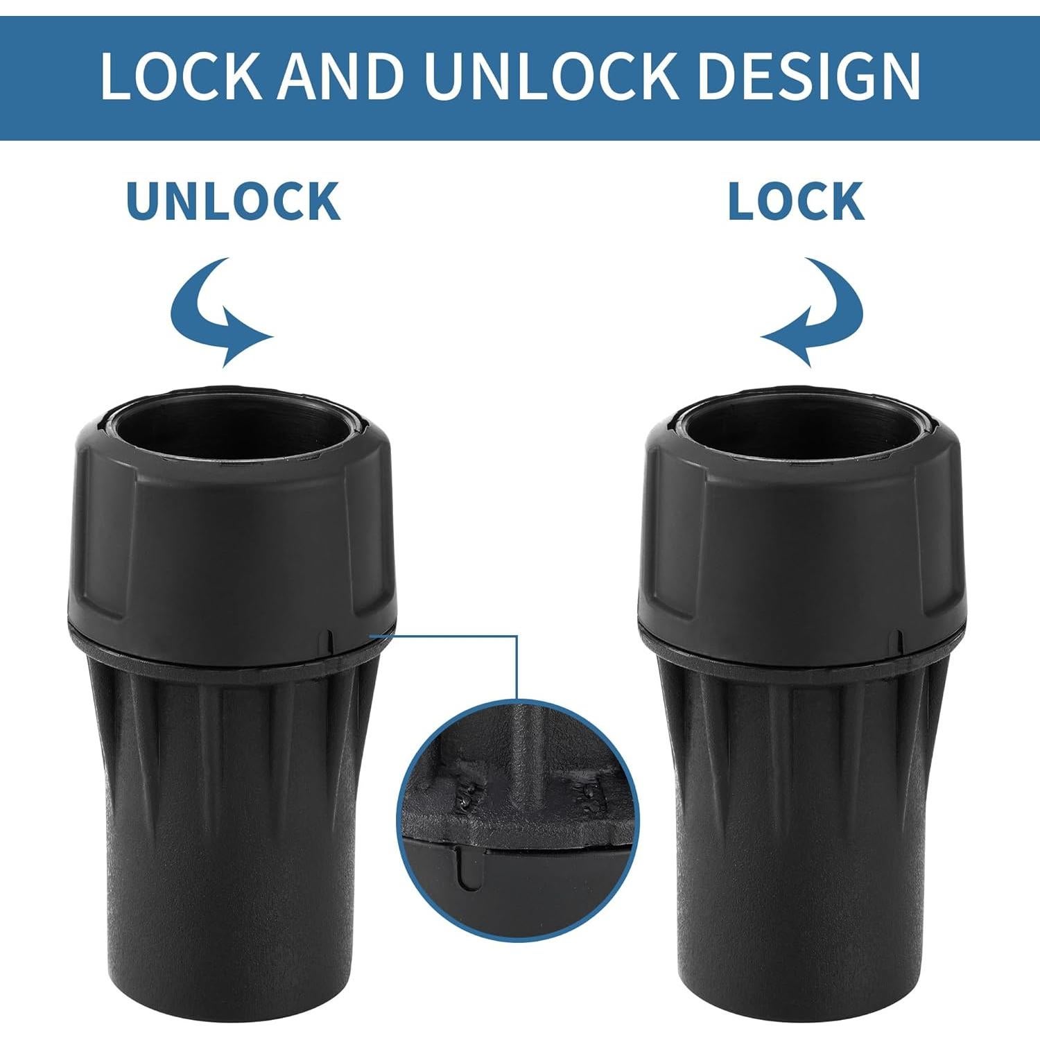 2 Adaptadores Rápidos DWV9000 para Aspiradora DeWalt 3,18 cm