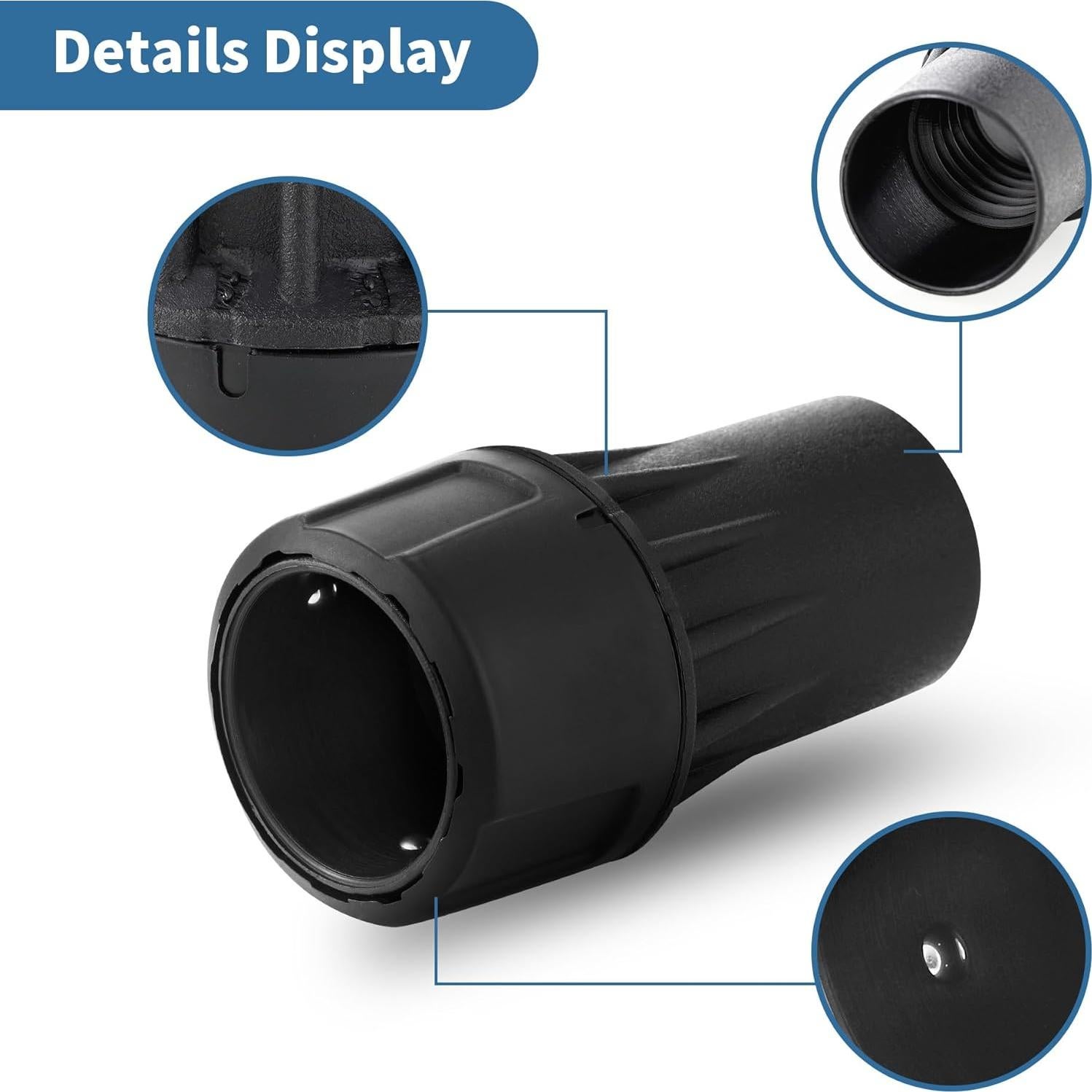 2 Adaptadores Rápidos DWV9000 para Aspiradora DeWalt 3,18 cm