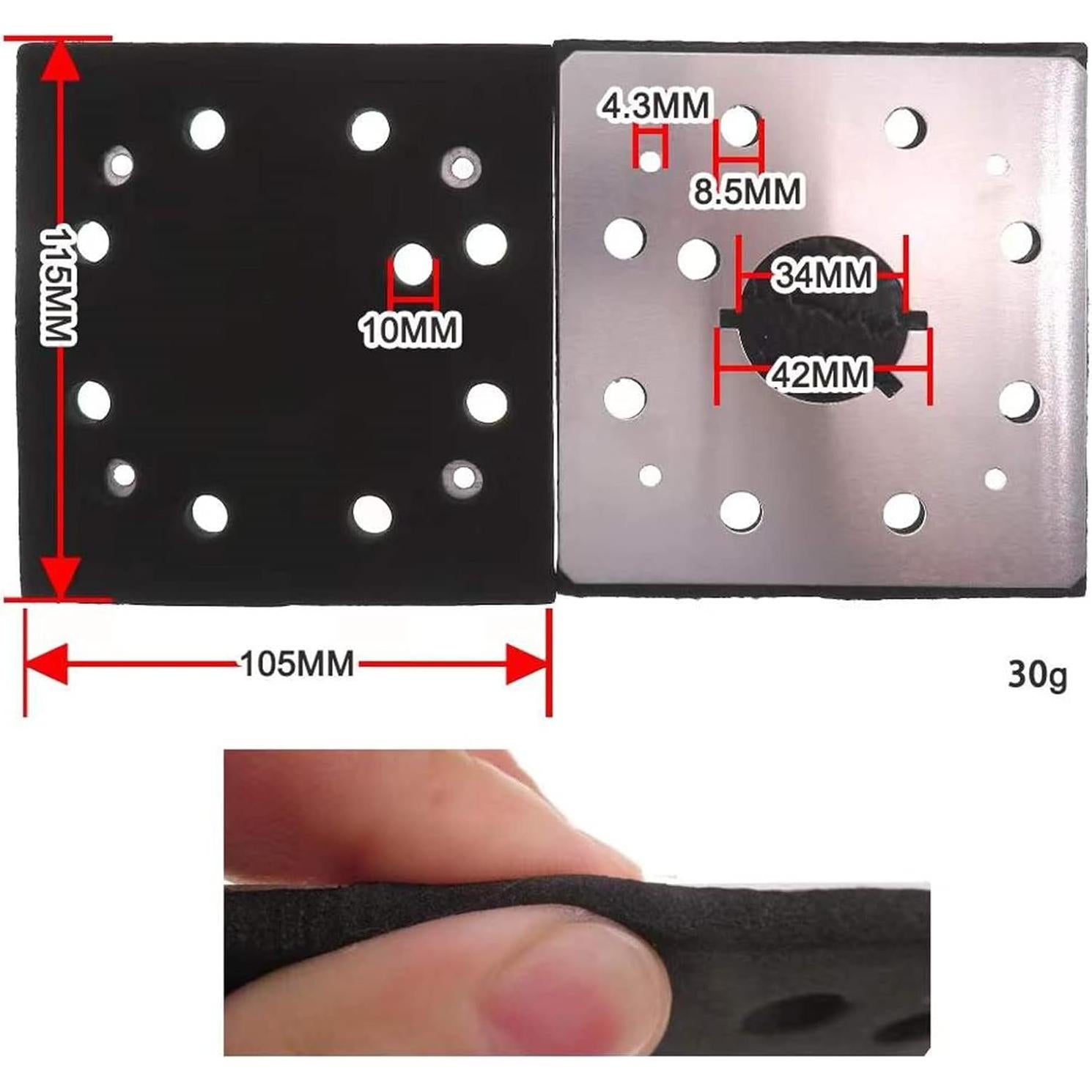 Placa de Respaldo Lijadora DeWalt 151284-00 1/4 Hoja