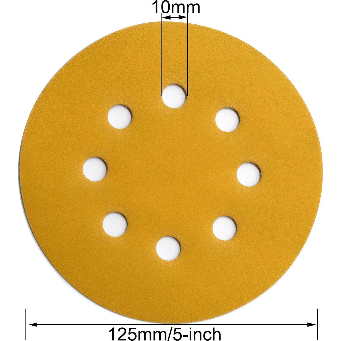 Discos de Lijado Aiyard 13 cm 320 Granos Velcro 50 Piezas