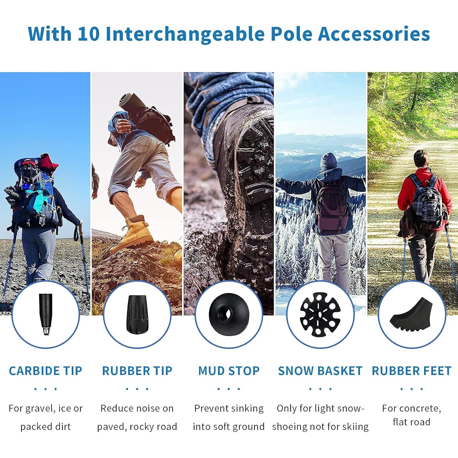 Bastones de Senderismo Aihoye Ajustables Plegables 0,28 kg