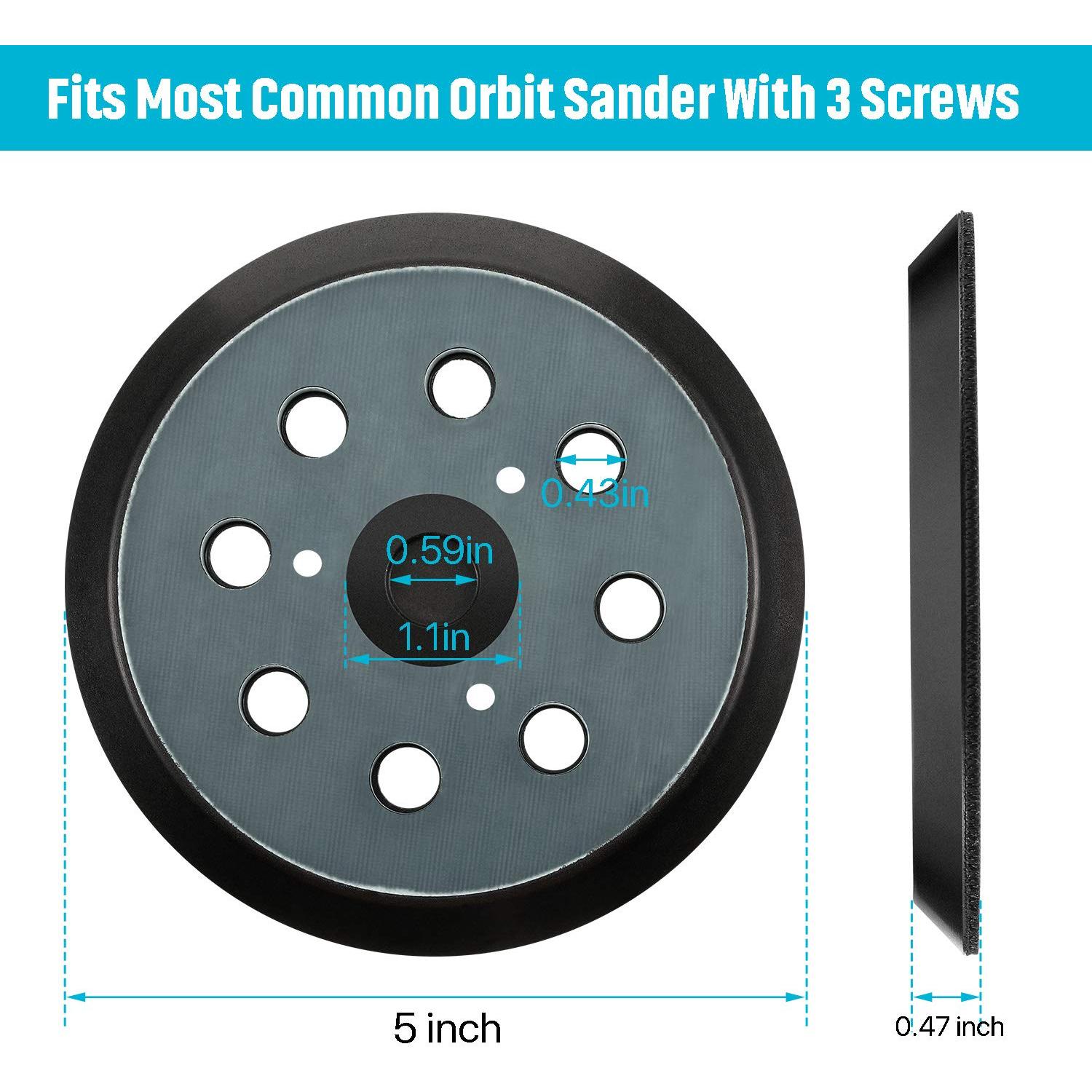 2 Piezas Almohadilla Lijado 12.7 cm Gancho y Bucle Mudder