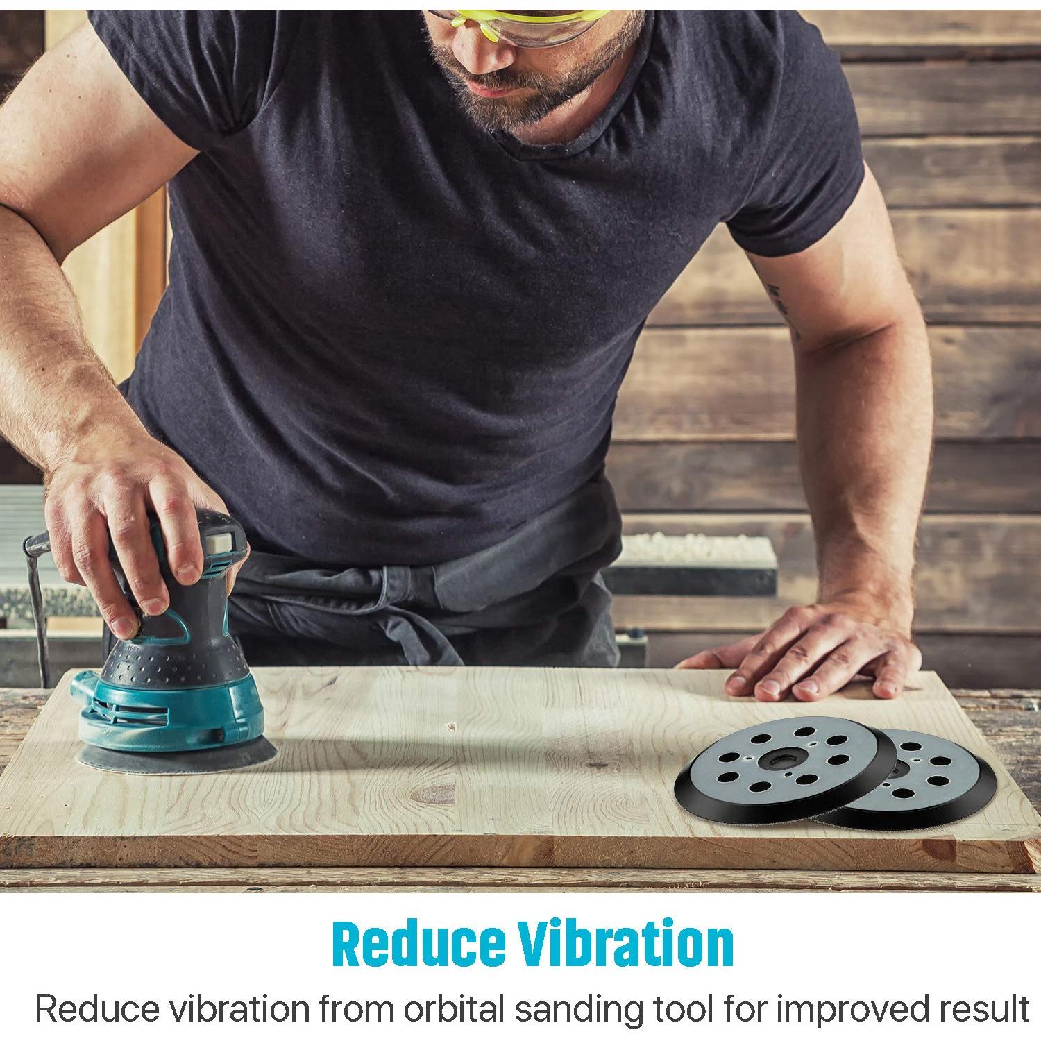 2 Piezas Almohadilla Lijado 12.7 cm Gancho y Bucle Mudder