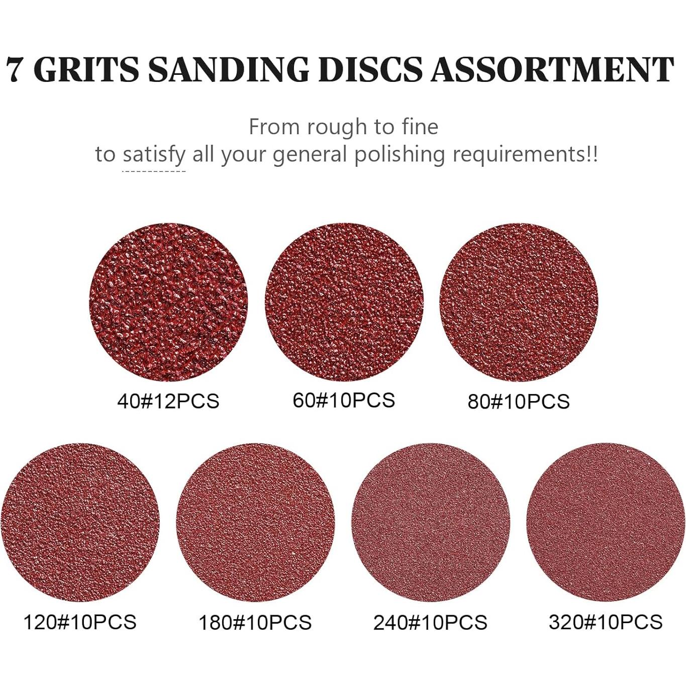 Discos de Lijado 72 PCS S SATC 12,5 cm Granos Variados