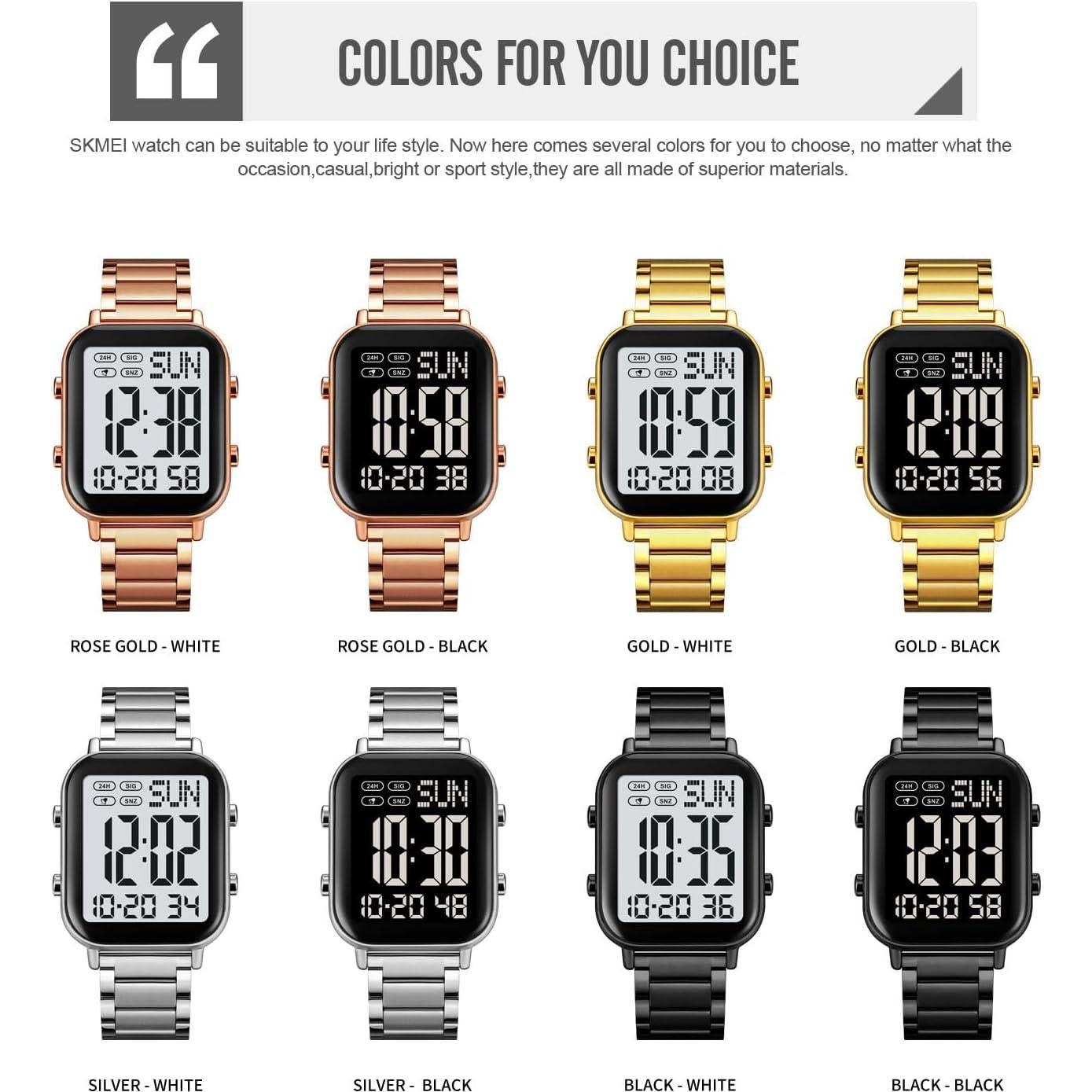 Reloj Deportivo Digital FANMIS 1888 Acero Inoxidable Unisex