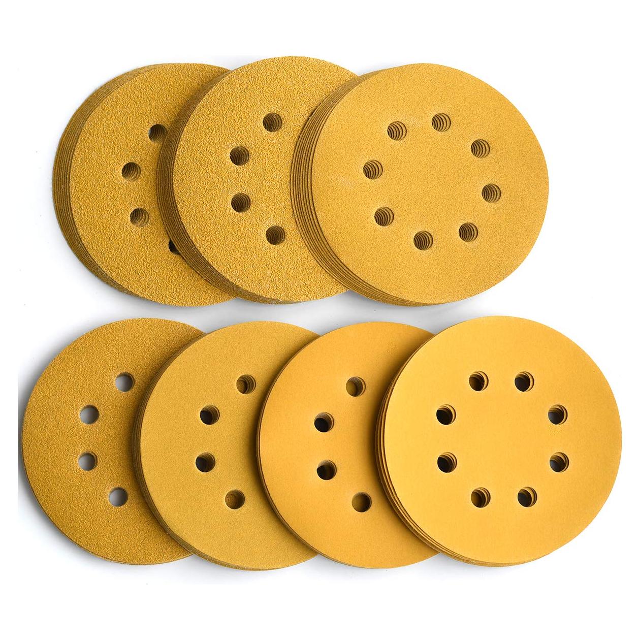 Discos de Lijado 5" Aiyard 105 Piezas Granos Mixtos