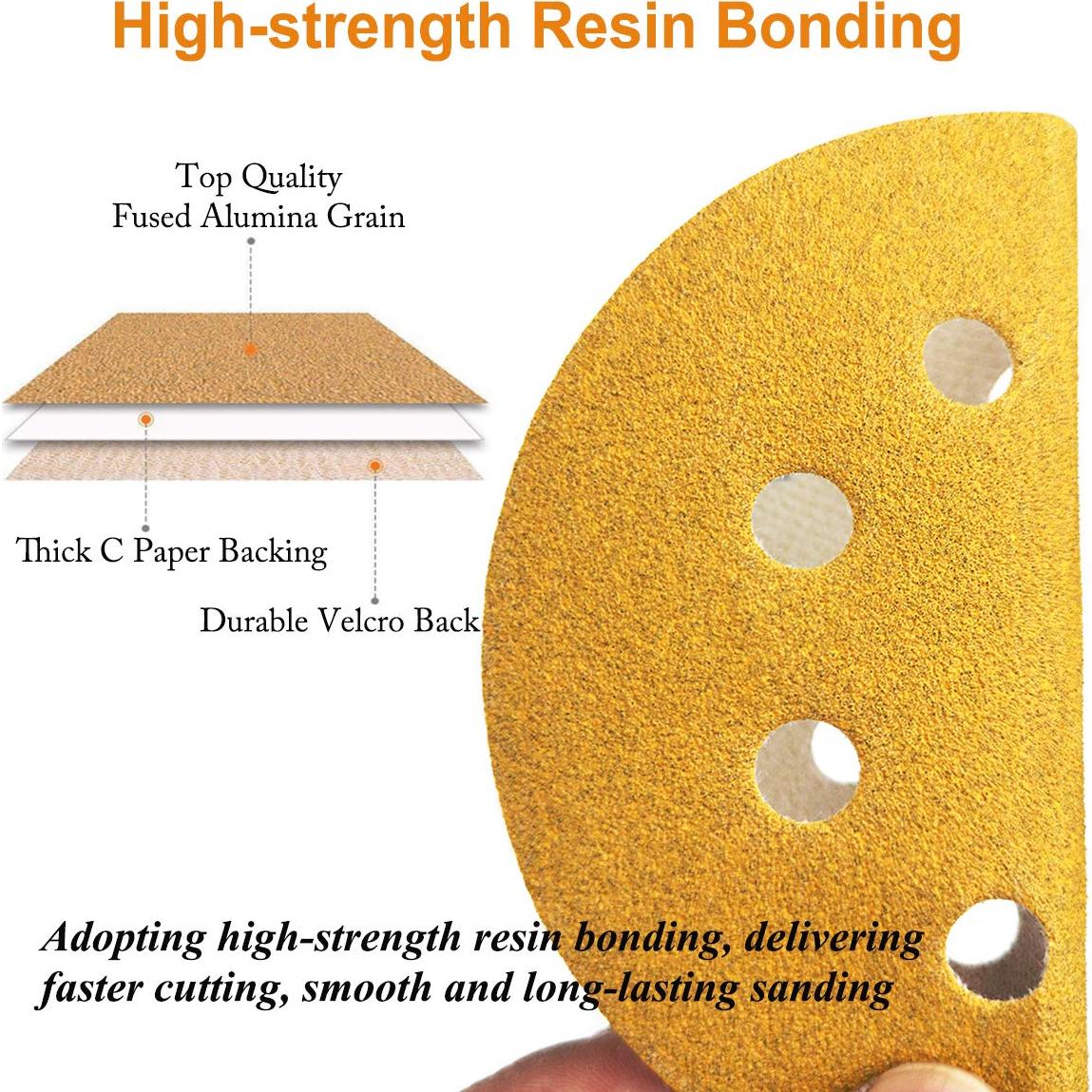 Discos de Lijado 5" Aiyard 105 Piezas Granos Mixtos