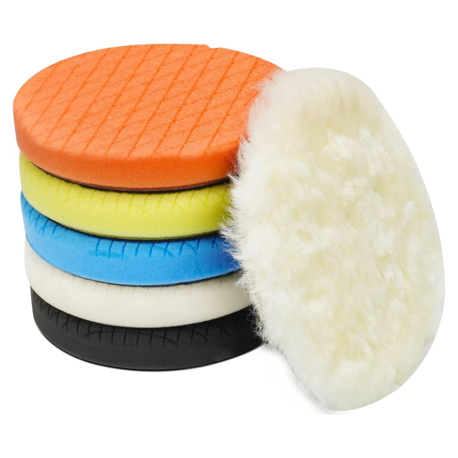 Autolock Kit 6 Almohadillas Pulido 140mm para Pulidora