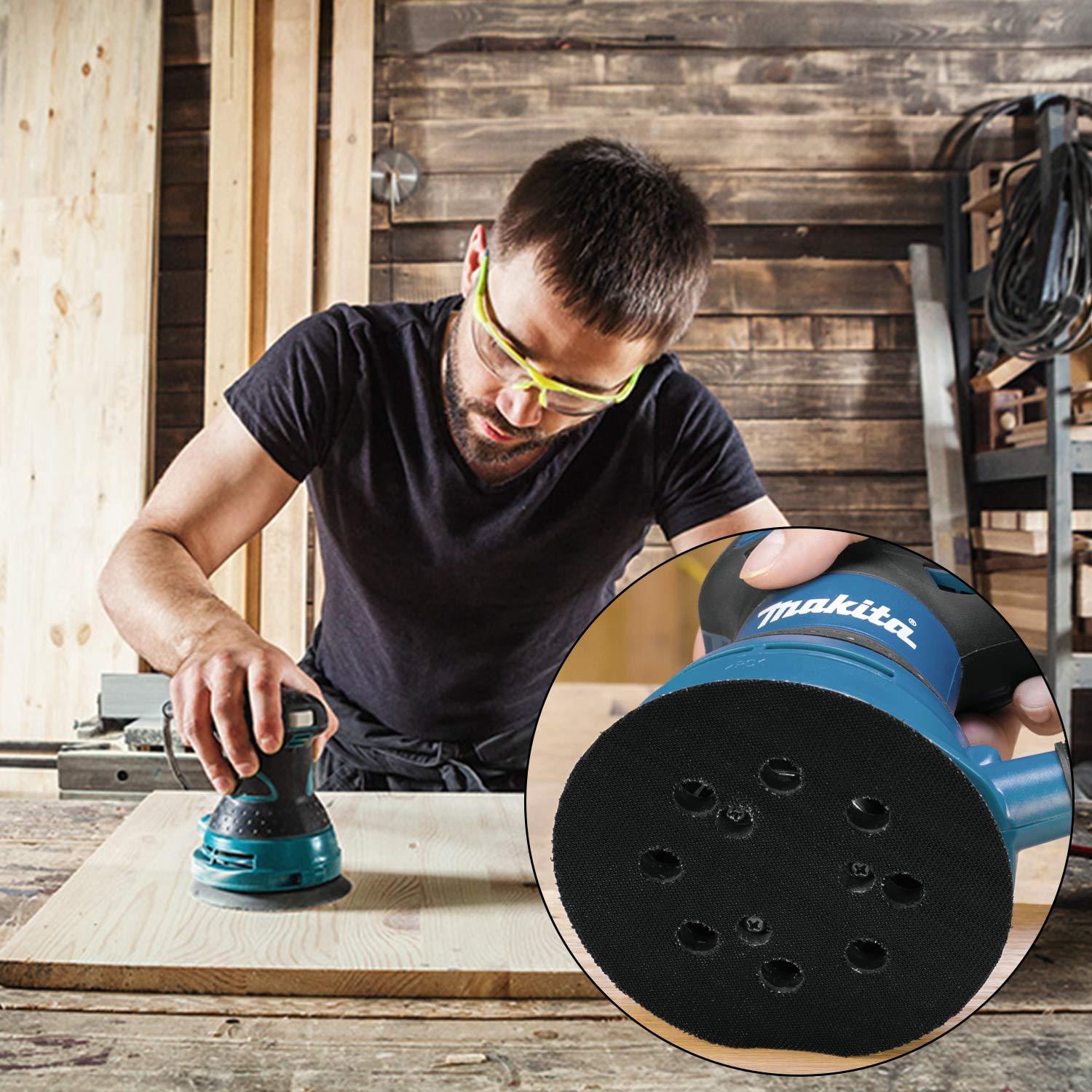 10 Almohadillas de Lijado 12.7cm 8 Agujeros AxPower