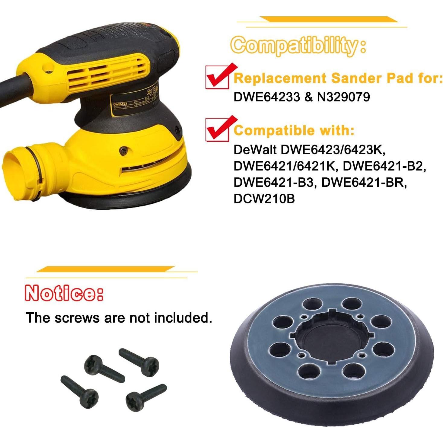 Pad de Lijadora 12.7 cm Donanim para DeWalt DWE6423 - Paquete 2