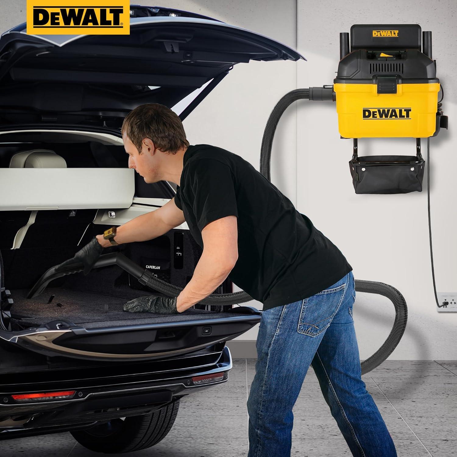 Aspiradora Húmeda Seca DEWALT DXV06G 6 Galones 5 HP Montada en Pared