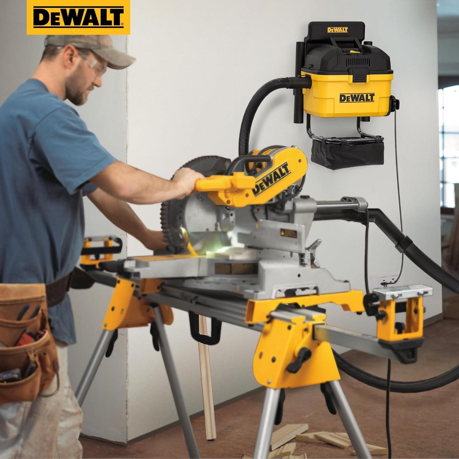 Aspiradora Húmeda Seca DEWALT DXV06G 6 Galones 5 HP Montada en Pared