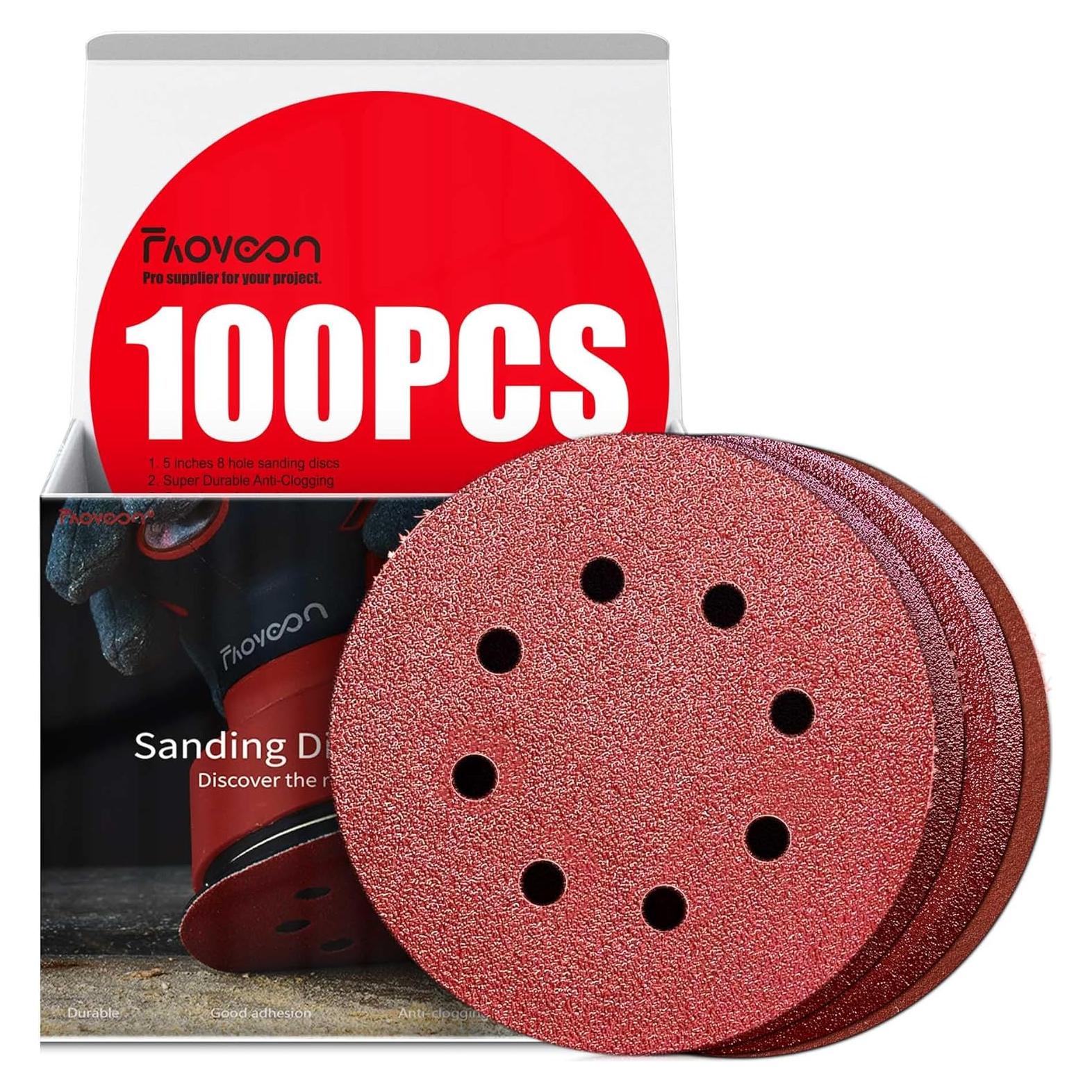 Discos de Lijado 12,7 cm Faoyoon 100 Pcs Granos Variados