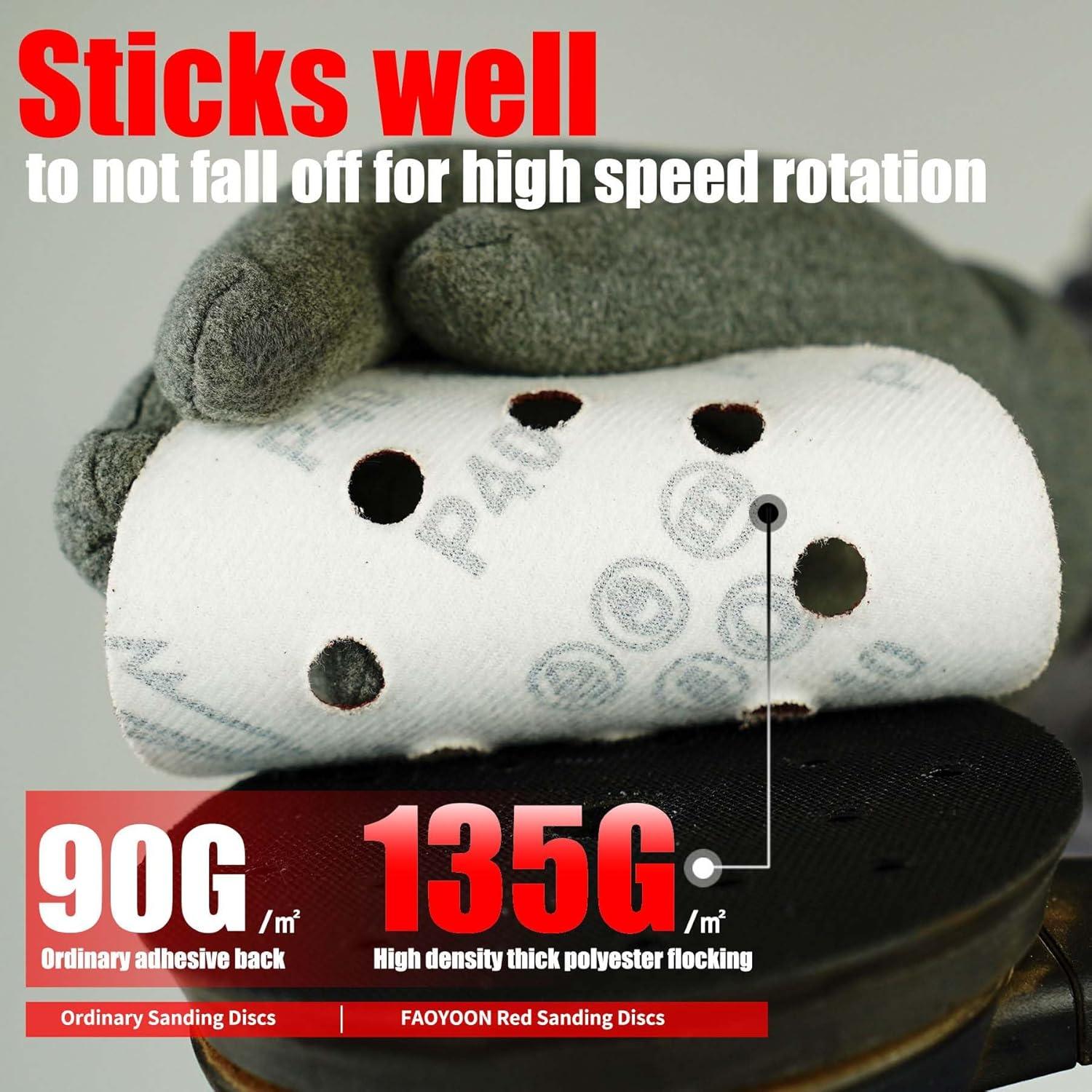 Discos de Lijado 12,7 cm Faoyoon 100 Pcs Granos Variados