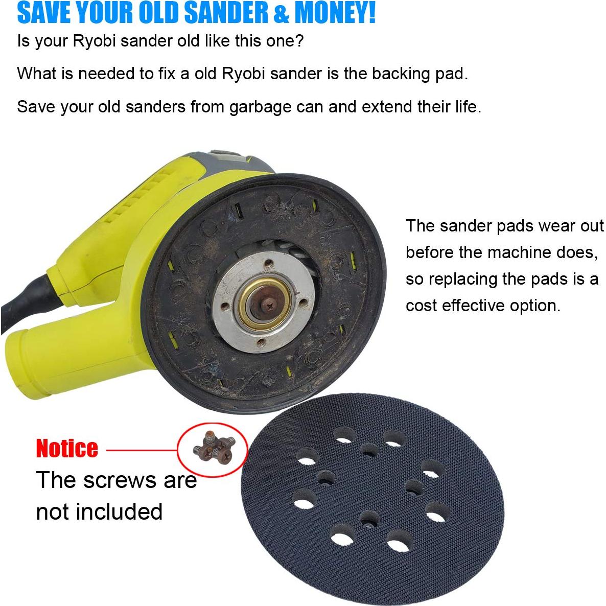 Pad de Lijado 12,7 cm Tockrop para Lijadora Ryobi RS290