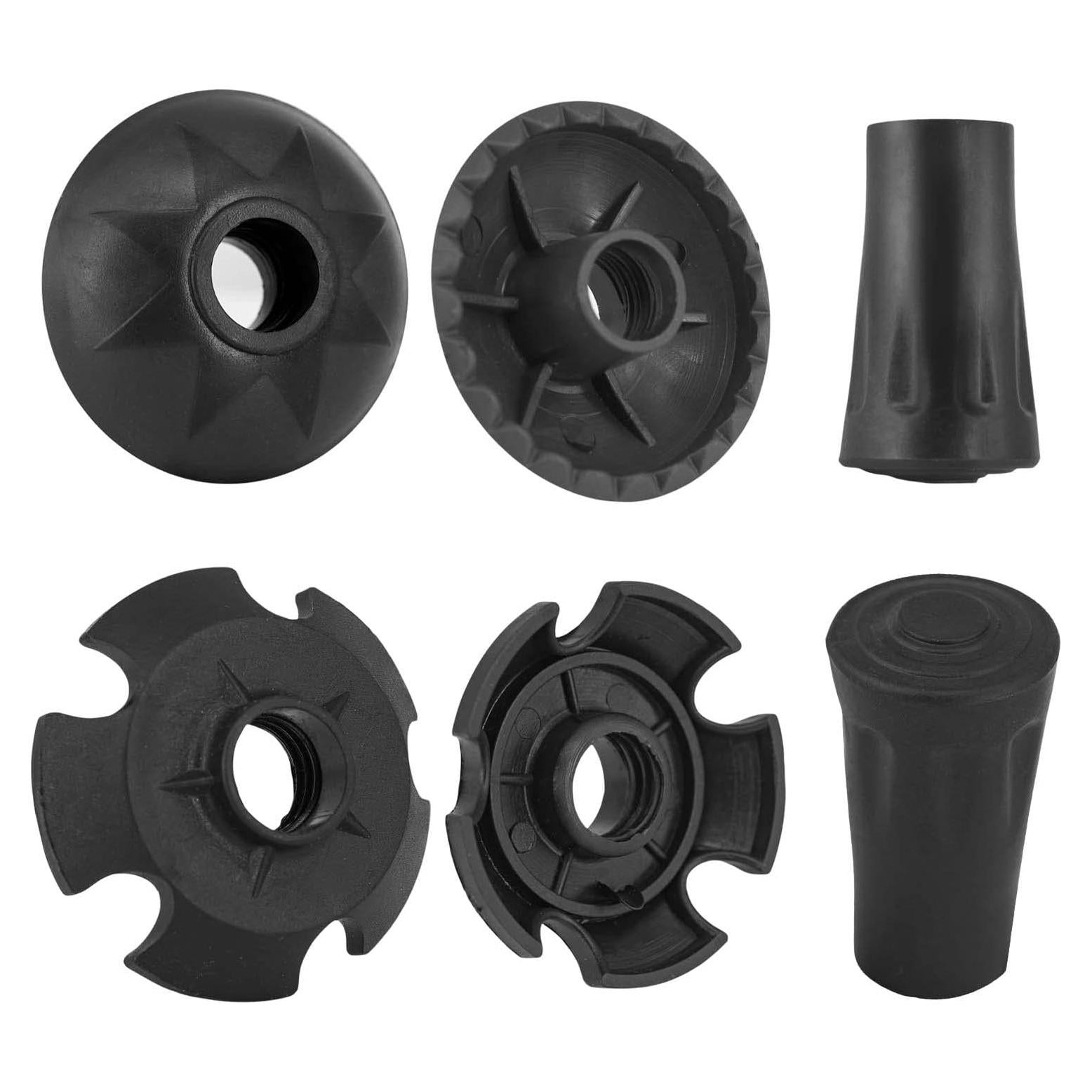 Puntas de Bastón de Senderismo Wrzbest 6 Piezas Goma y Plástico