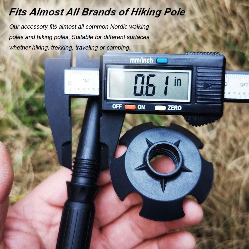 Puntas de Bastón de Senderismo Wrzbest 6 Piezas Goma y Plástico