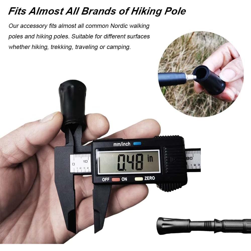 Puntas de Bastón de Senderismo Wrzbest 6 Piezas Goma y Plástico