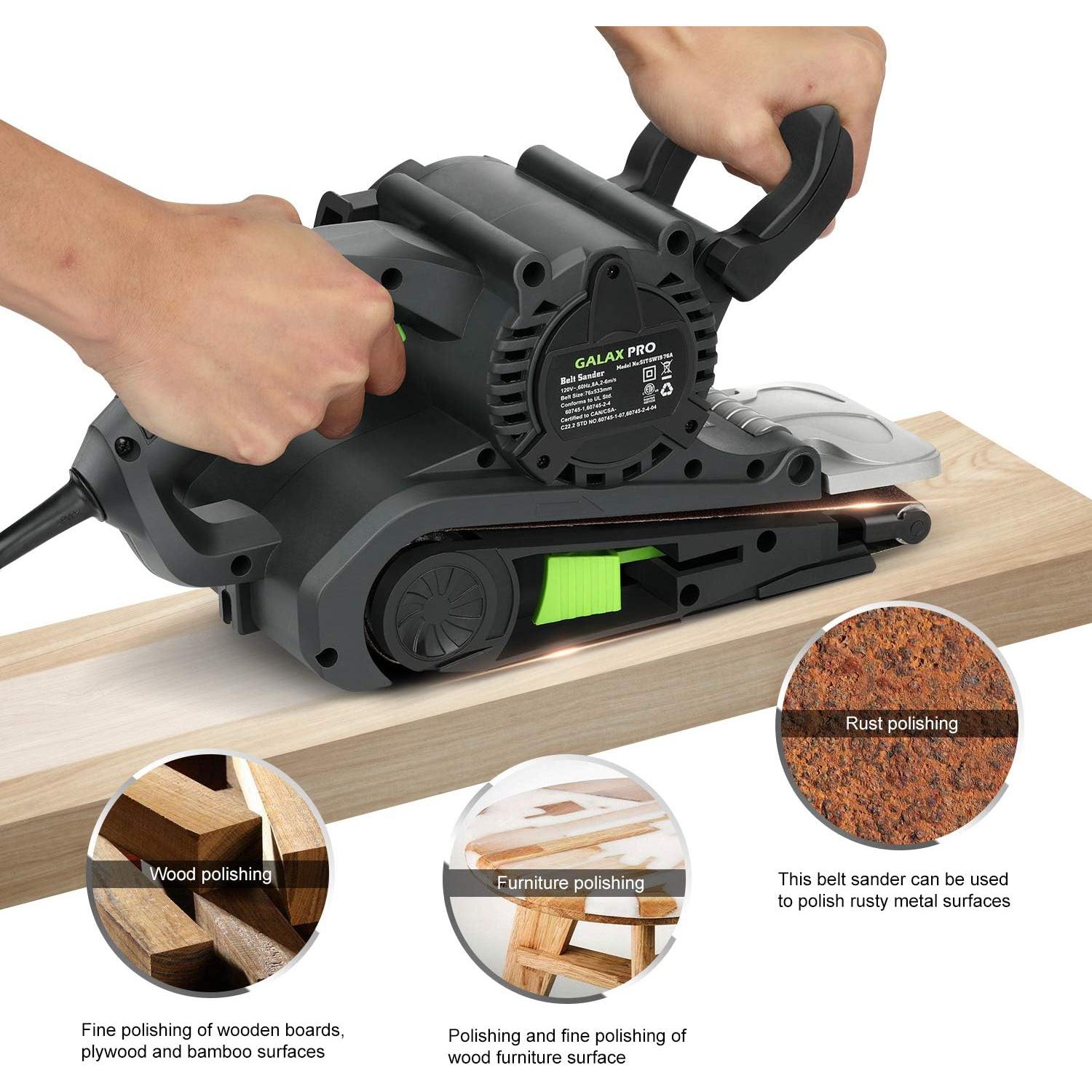 Lijadora de Banda GALAX PRO 8A 120-380RPM 5 Correas P80