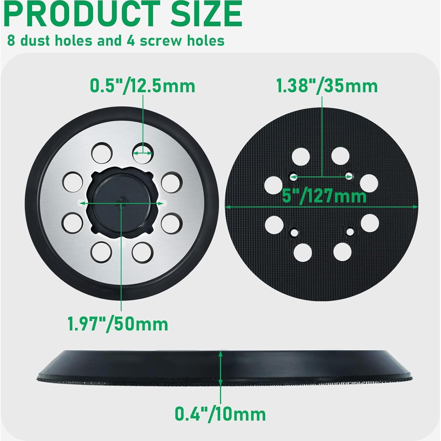 Pad de Lijado Klypticfit 12.7 cm 8 Agujeros para DeWalt
