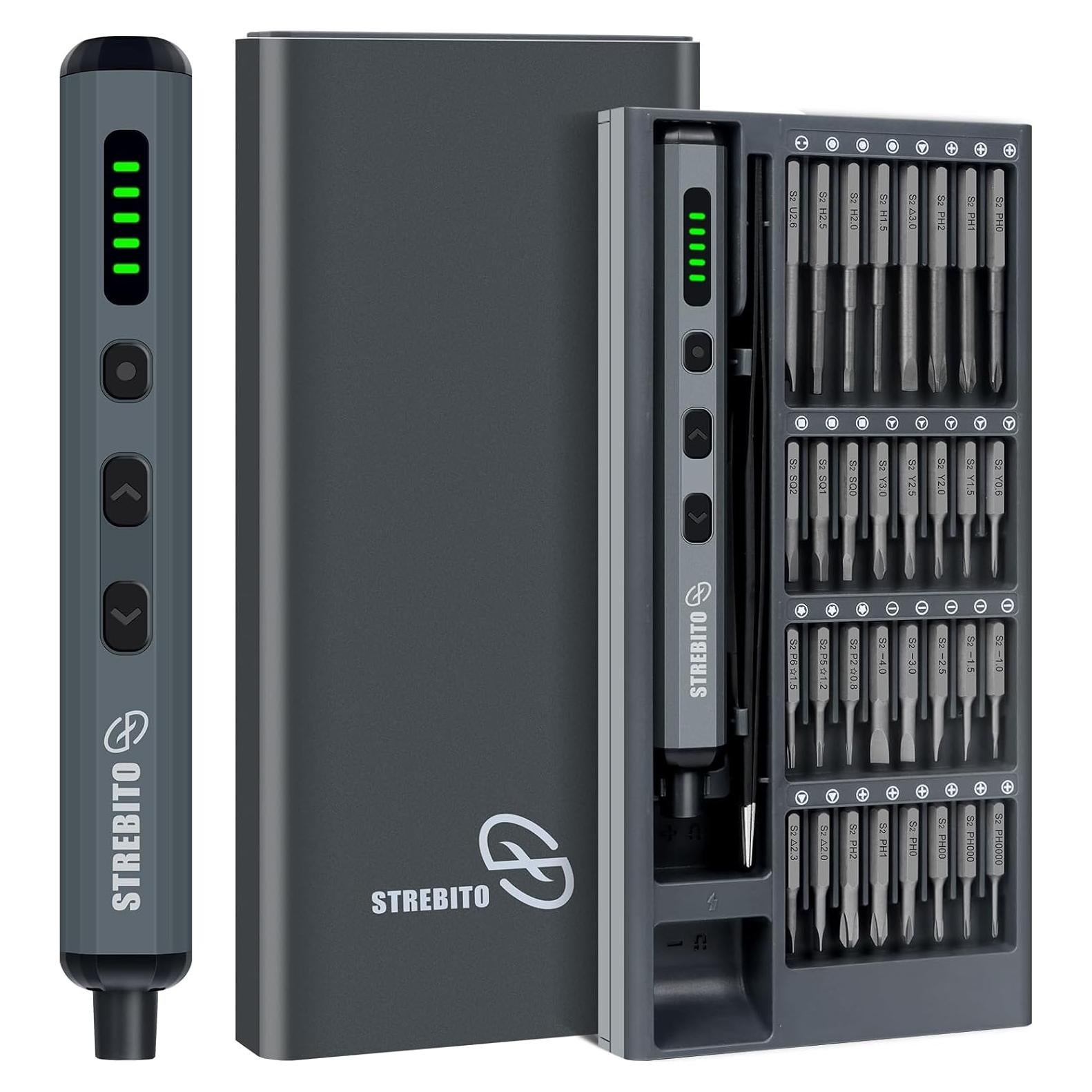 Destornillador Eléctrico STREBITO 70 en 1 con 64 Puntas