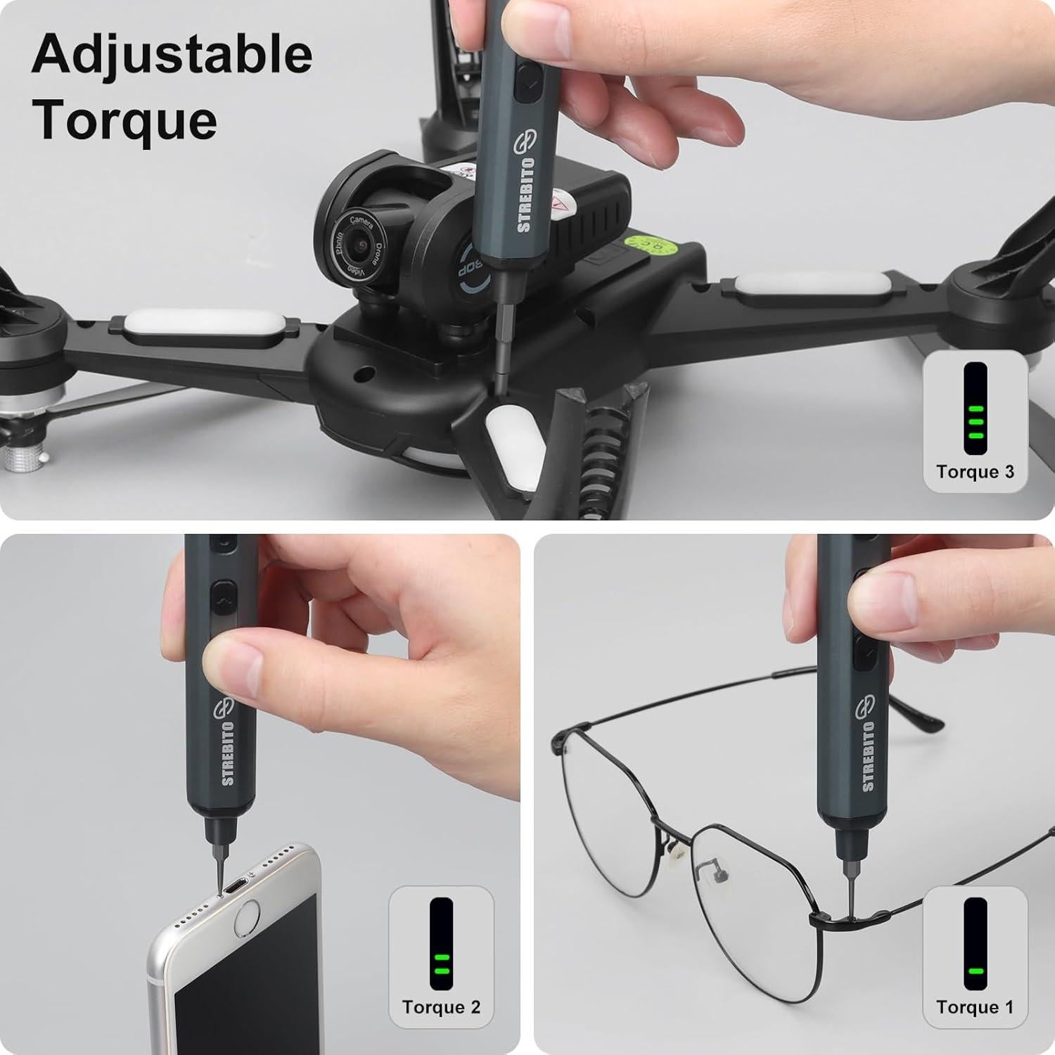 Destornillador Eléctrico STREBITO 70 en 1 con 64 Puntas