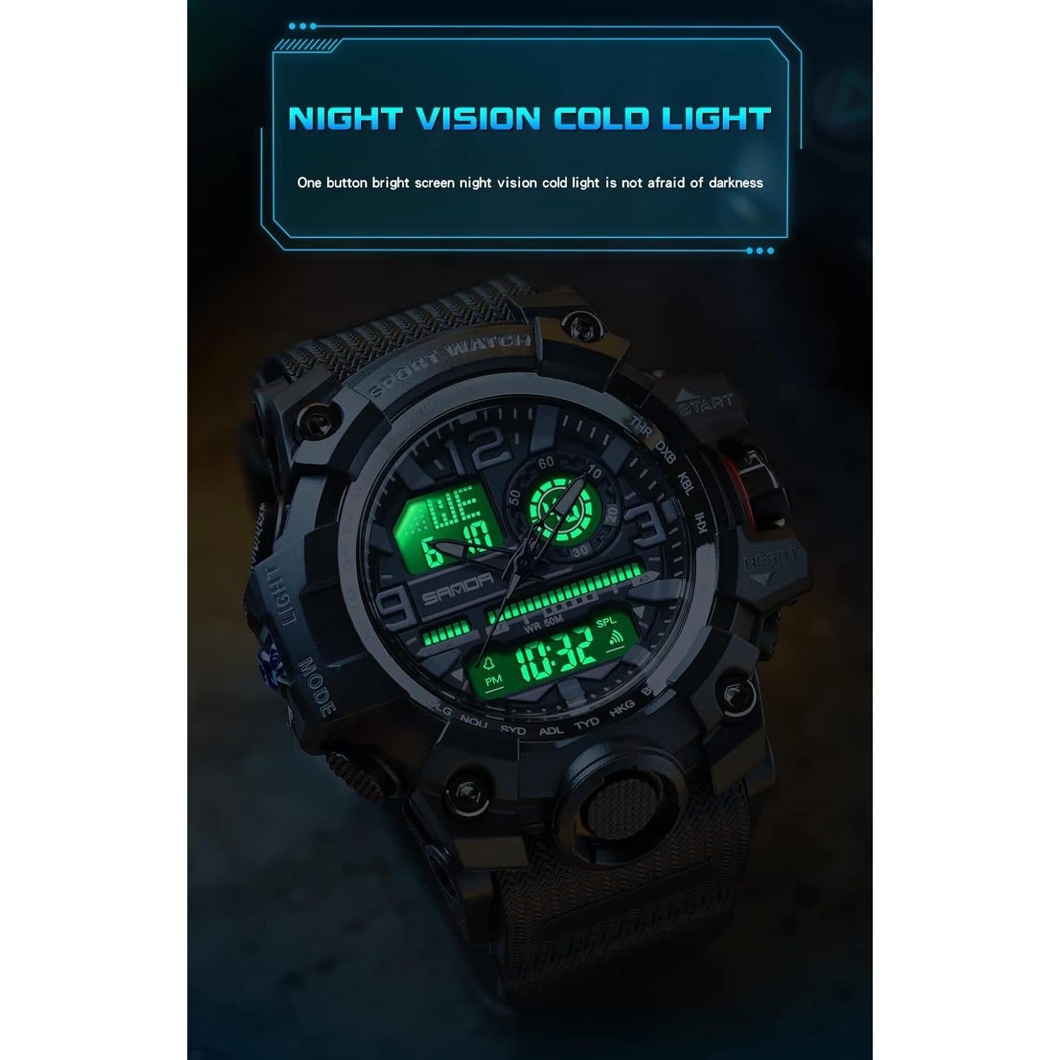 Reloj Deportivo Militar AIMES 3133 Analógico Digital Impermeable