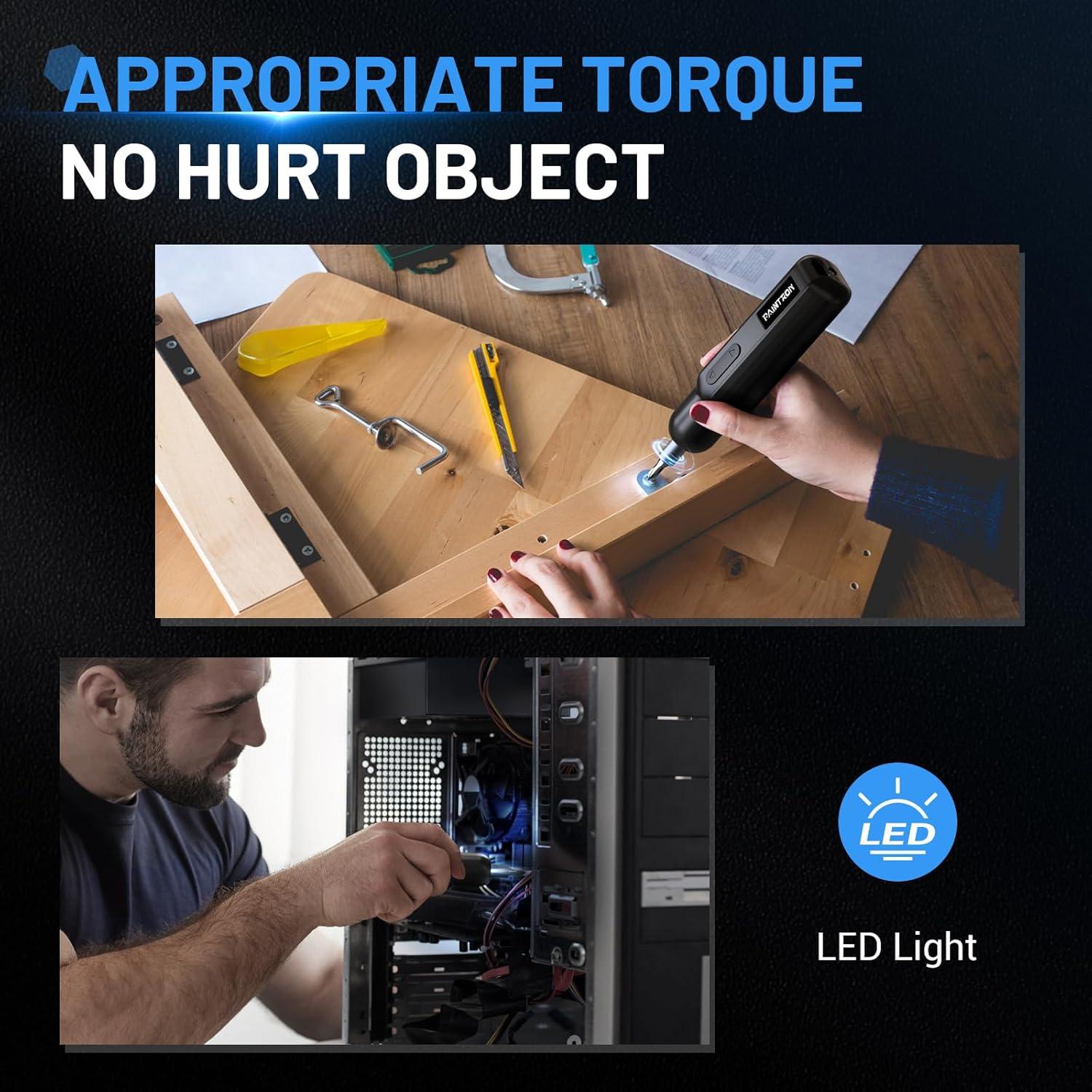 Destornillador Eléctrico LUFF 4V Recargable 250 RPM LED