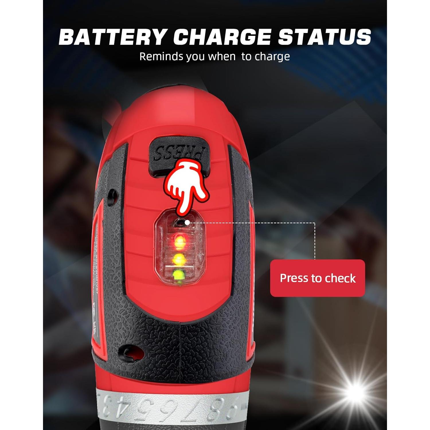 Destornillador eléctrico DuroFort 8V recargable 28 piezas