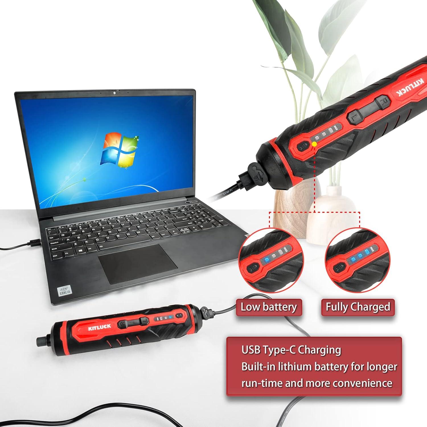 Destornillador Eléctrico KITLUCK 4V Inalámbrico 31 Puntas