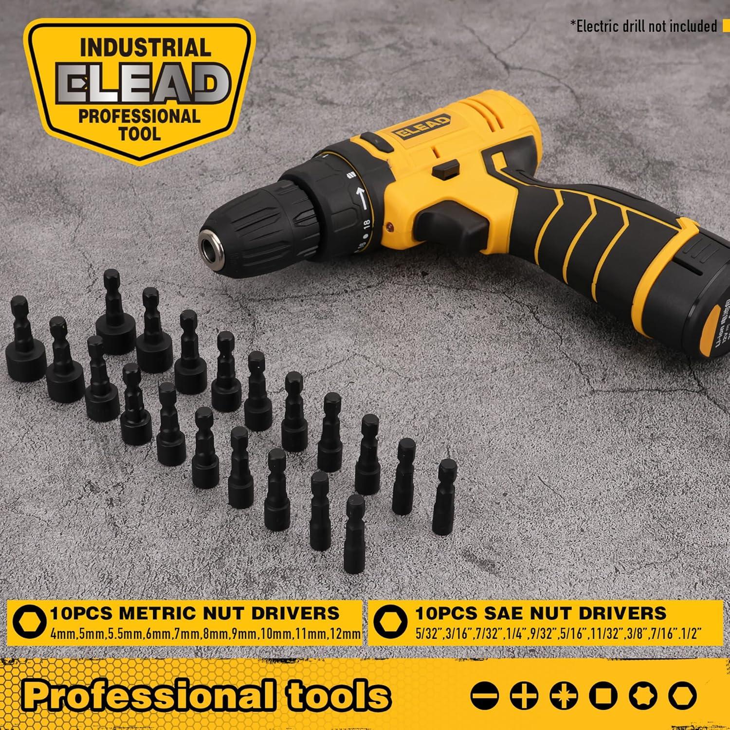 Juego de Destornilladores Magnéticos ELEAD 86 Piezas Ergonómico