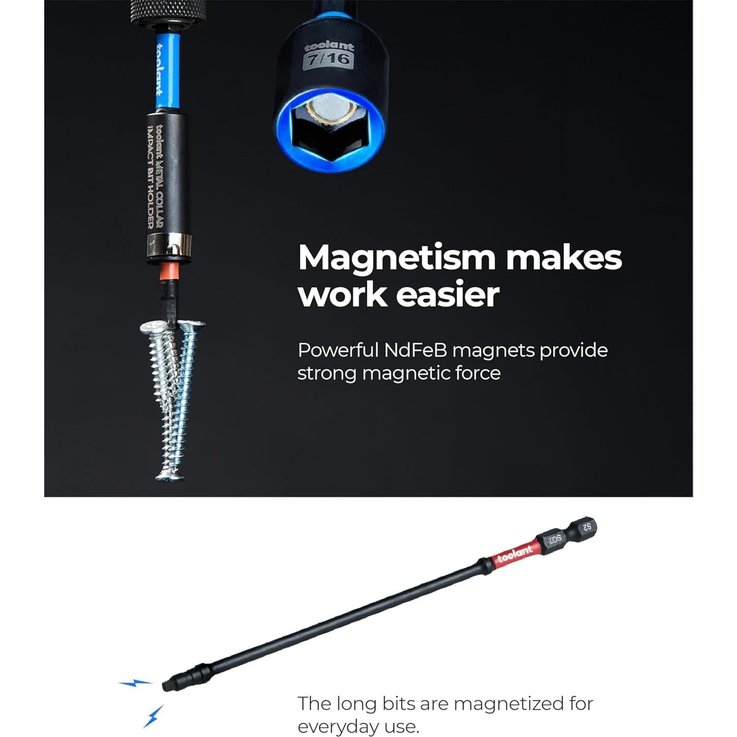 Juego de Puntas para Atornillador Toolant 52 Piezas Acero S2