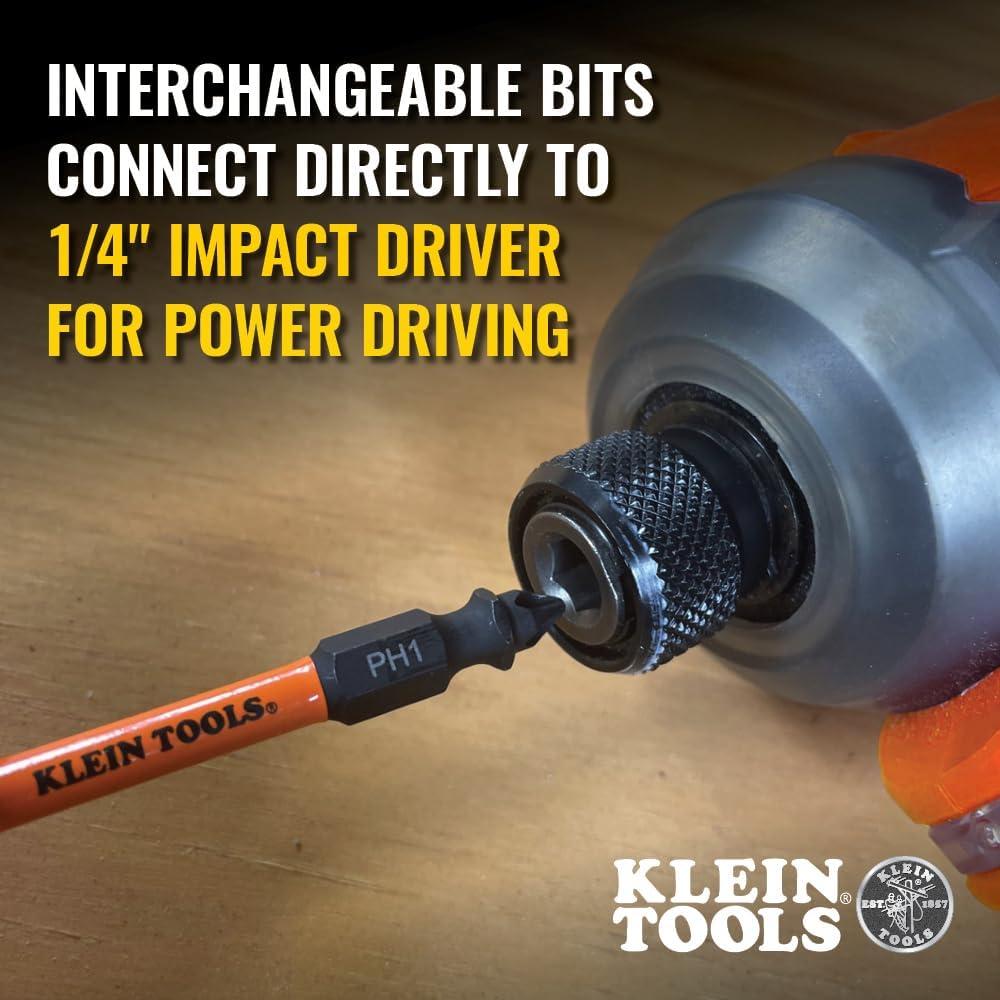 Destornillador Klein Tools 13 en 1 con bits de impacto