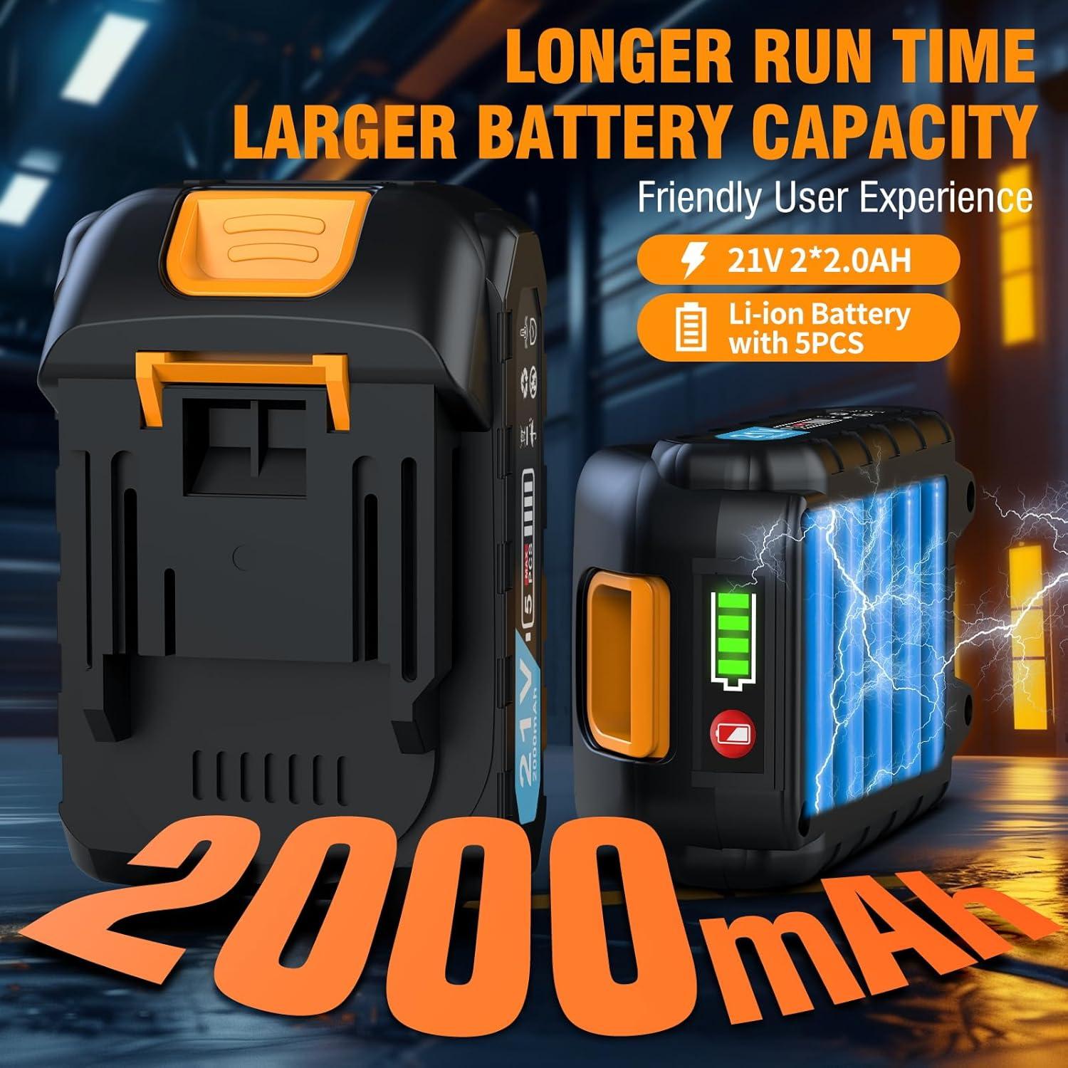 Llave de Trinquete Eléctrica Protmex 21V 80N.m con 8 Sockets