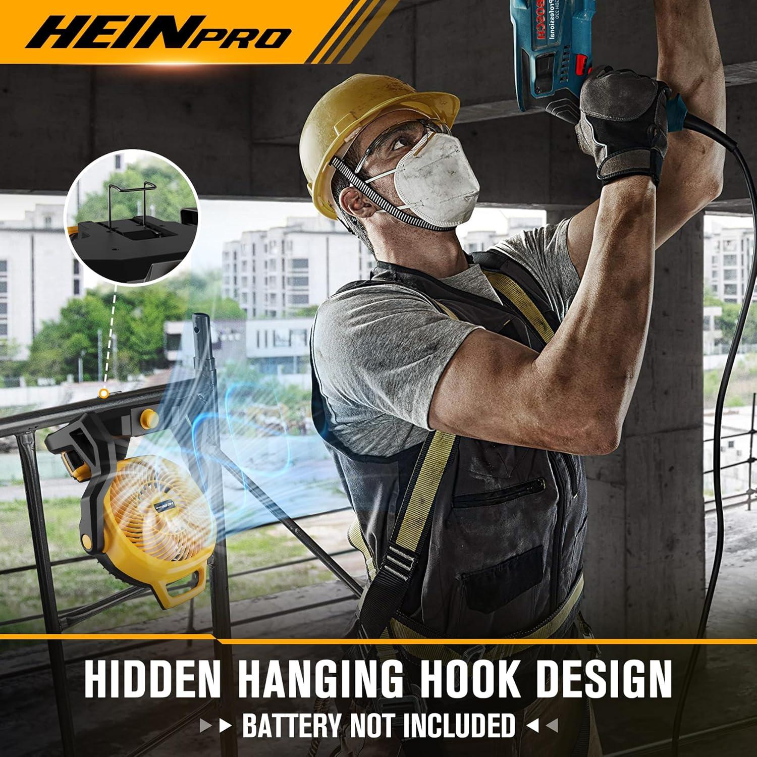 Ventilador Portátil HEINPRO 20V Max 650 CFM Bajo Ruido