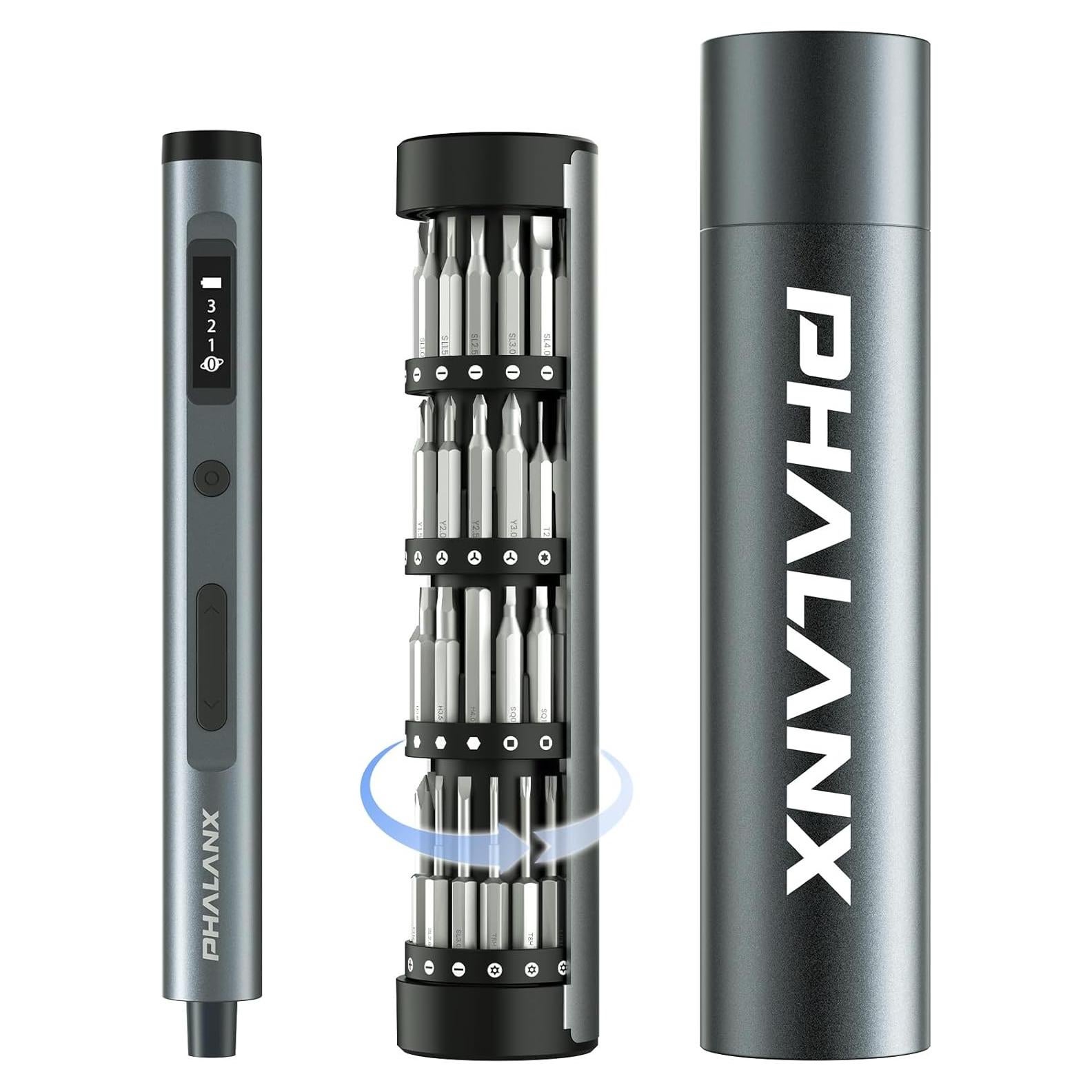 Destornillador Eléctrico PHALANX Mini 3.7V 60 Piezas