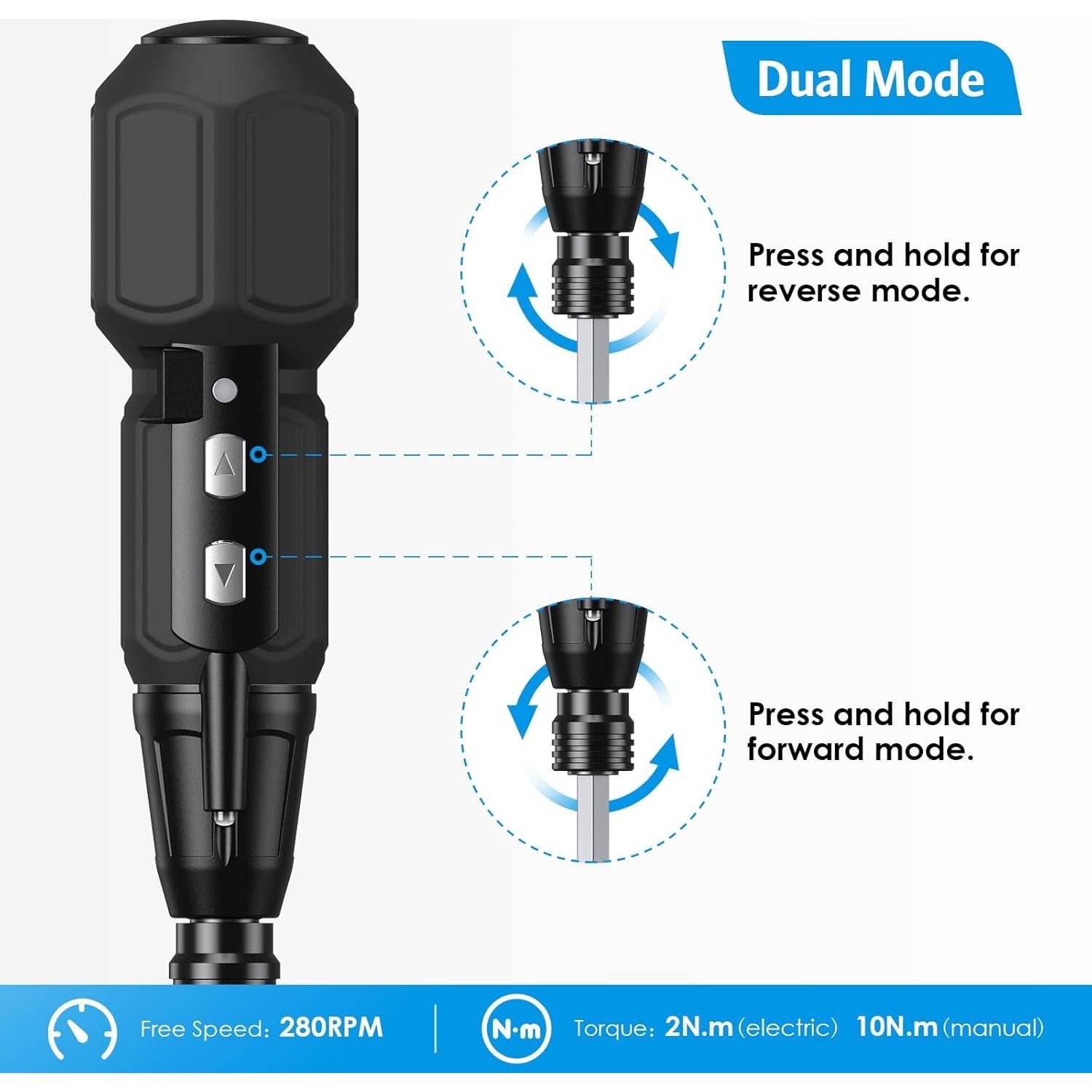 Destornillador Eléctrico AMIR Inalámbrico 3.6V con Luz LED