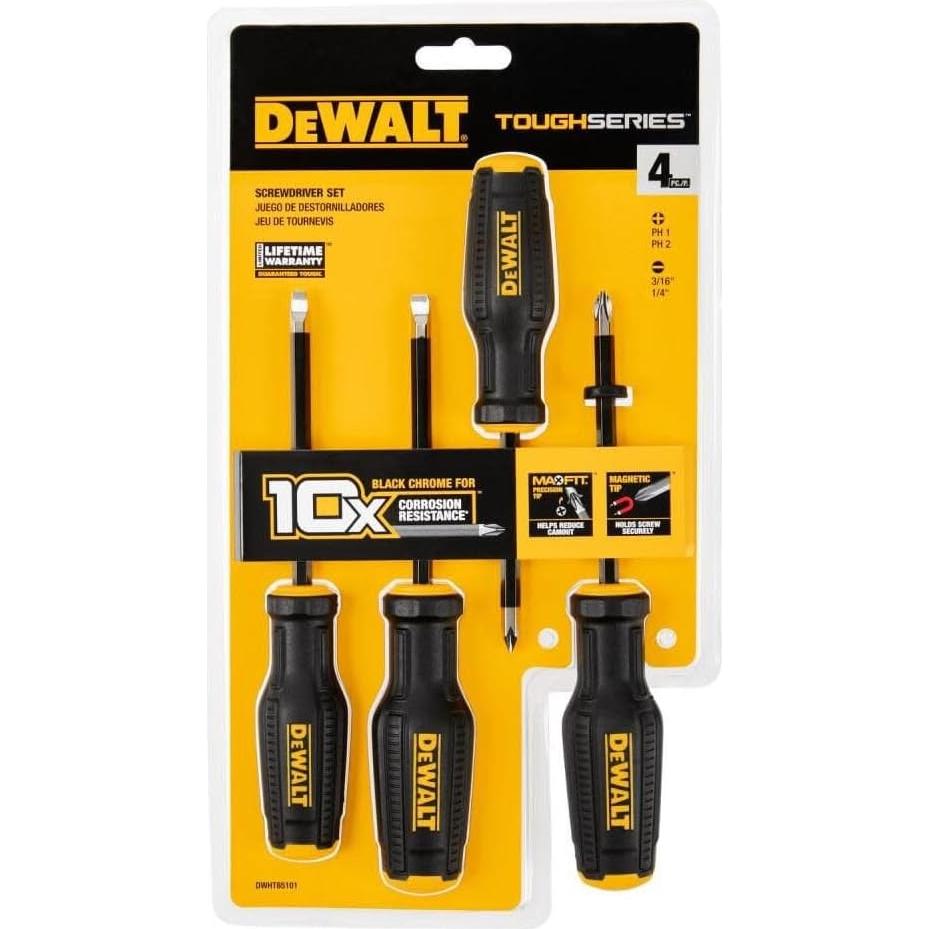 Juego de destornilladores Dewalt TOUGHSERIES 4 piezas