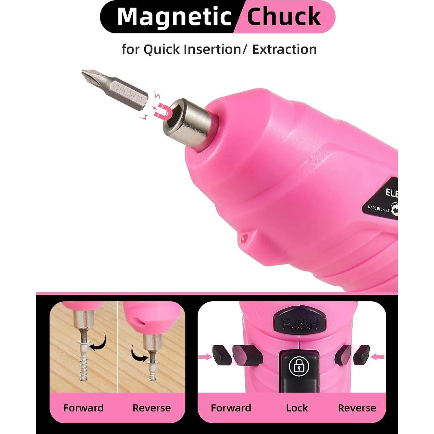 Destornillador Eléctrico Inalámbrico DuroFort 3.7V con 48 Piezas