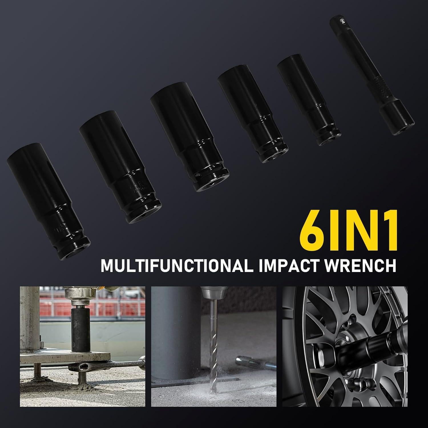 Llave de Impacto Inalámbrica KVNTOOLS 1000N.m 21V con 2 Baterías