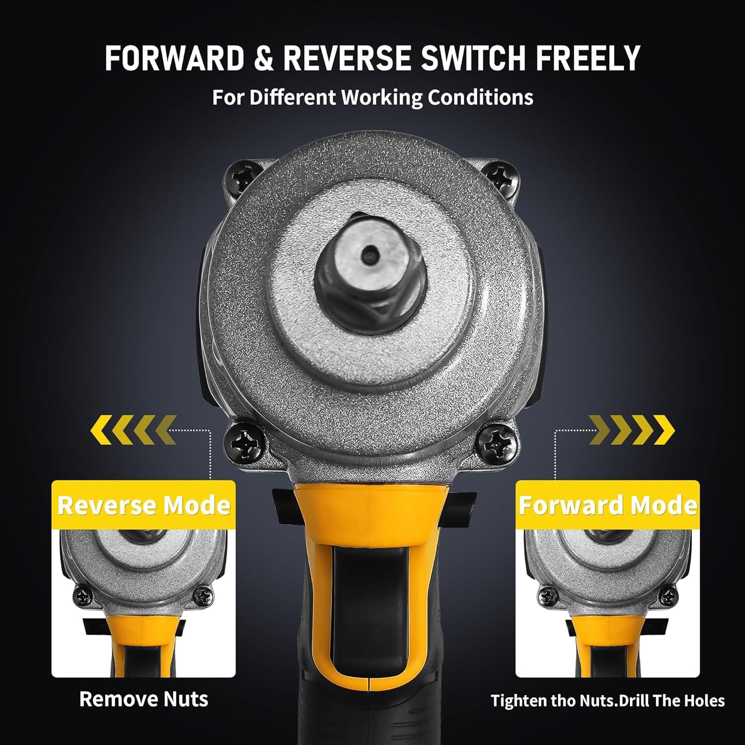 Llave de Impacto Inalámbrica KVNTOOLS 1000N.m 21V con 2 Baterías