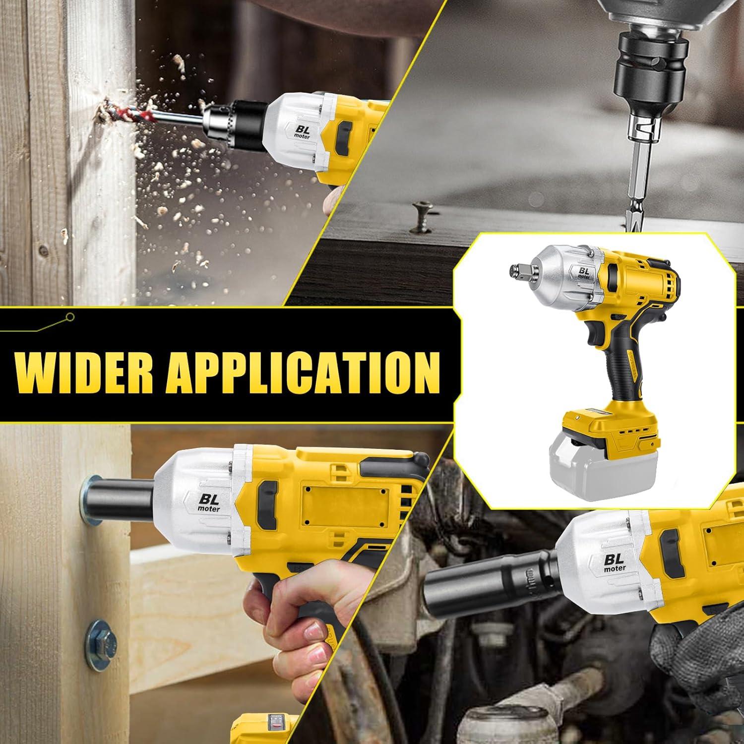 Llave de impacto inalámbrica LEZZYRUCK 1000Nm 20V Max con LED