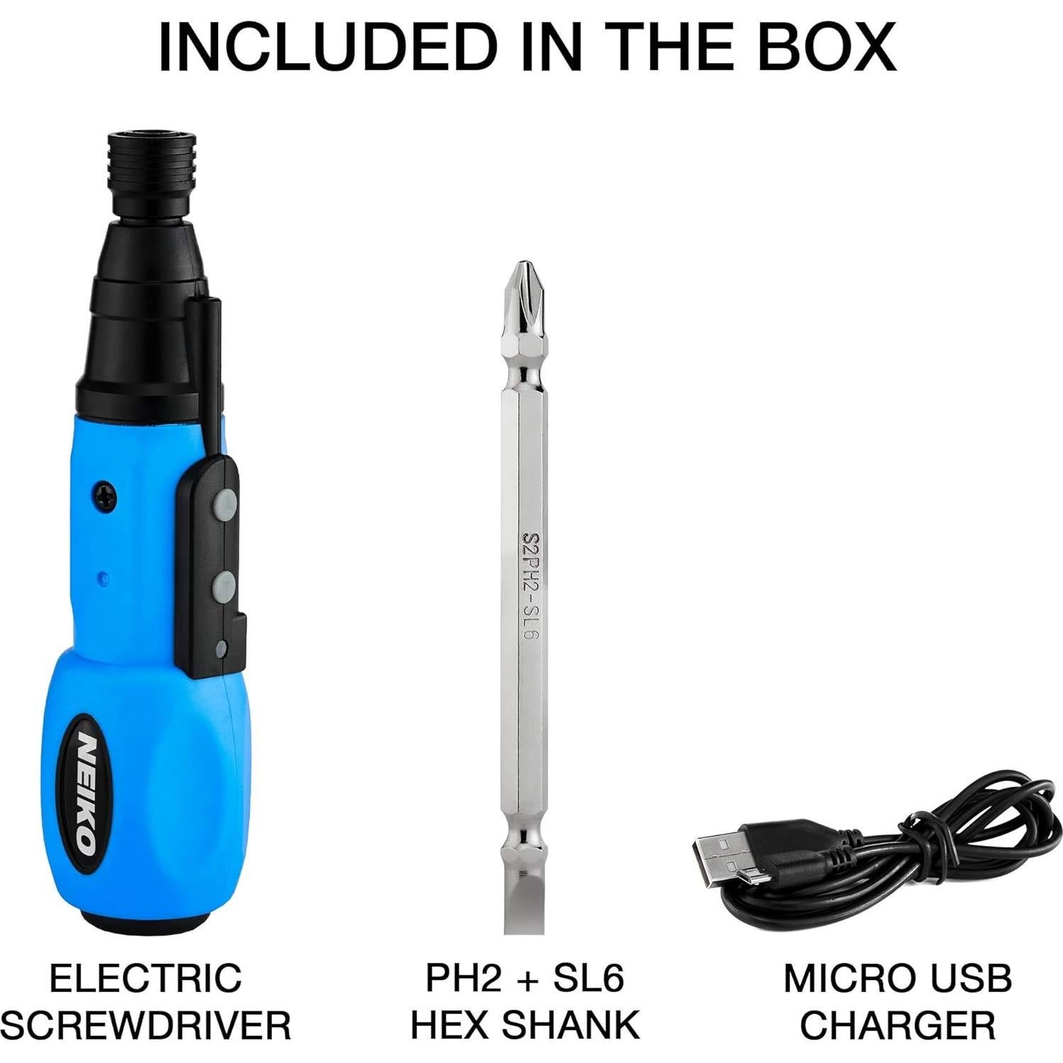 Destornillador Eléctrico Inalámbrico NEIKO 10577A 3.6V